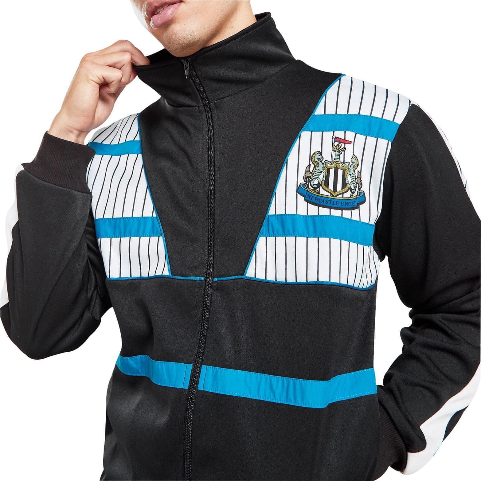 Score Draw Retro Newcastle United 1990 Mens Track Jacket - Image 3
