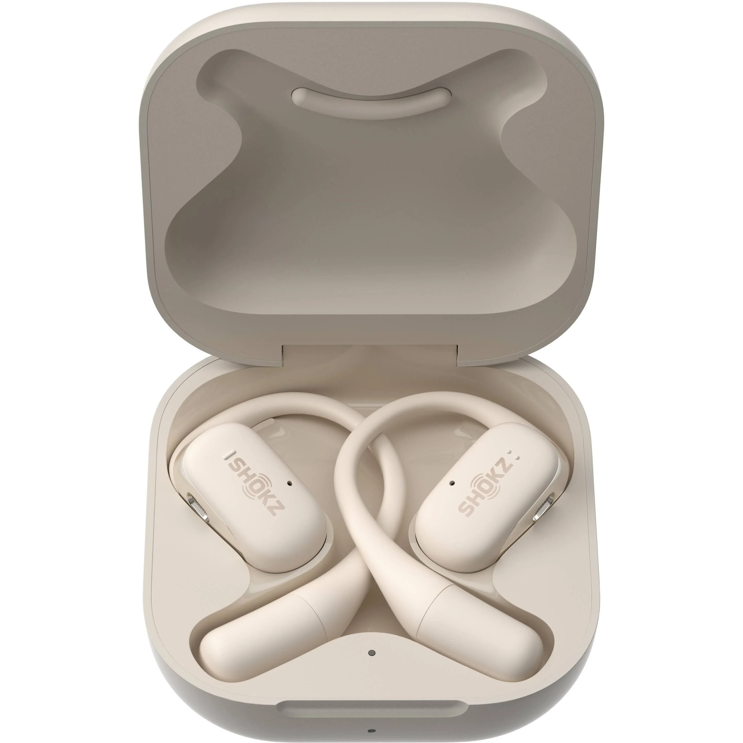 Shokz OpenFit Wireless Bone Conduction Running Headphones - Beige - Image 5