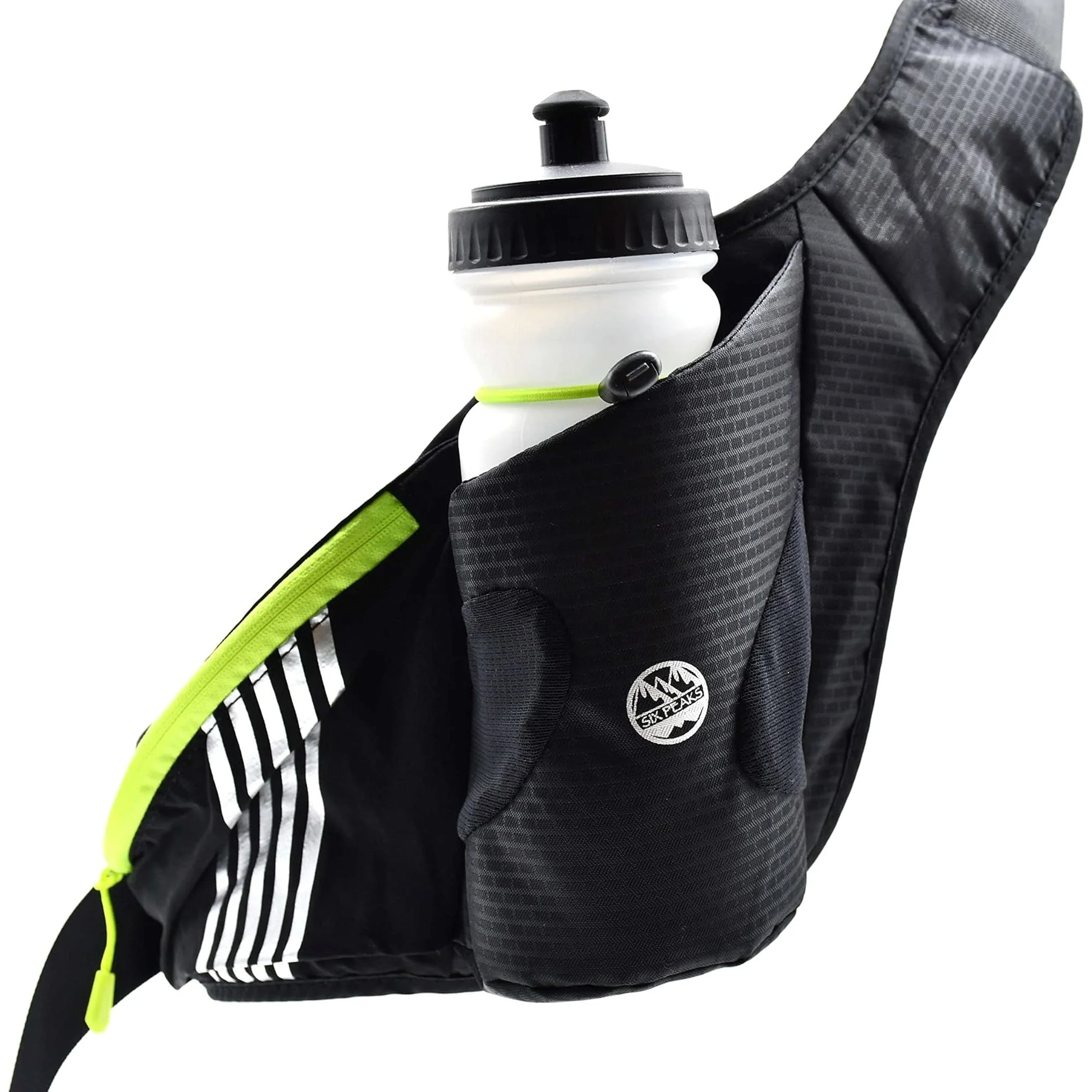 Six Peaks Running Waist Belt With Bottle Holder - Black - Image 2