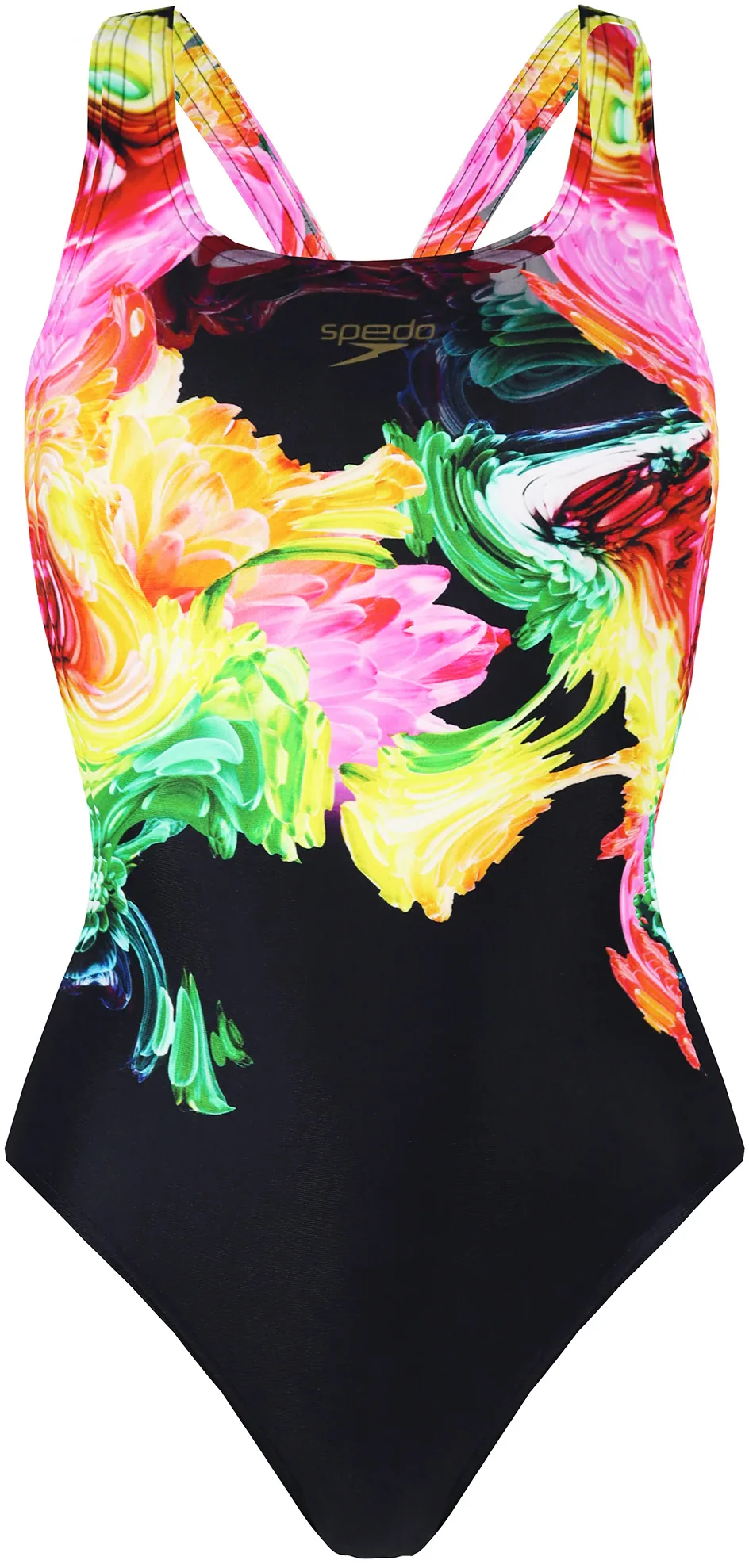 Speedo ColourBlend Placement Digital Powerback Womens Swimsuit - Black - Image 3