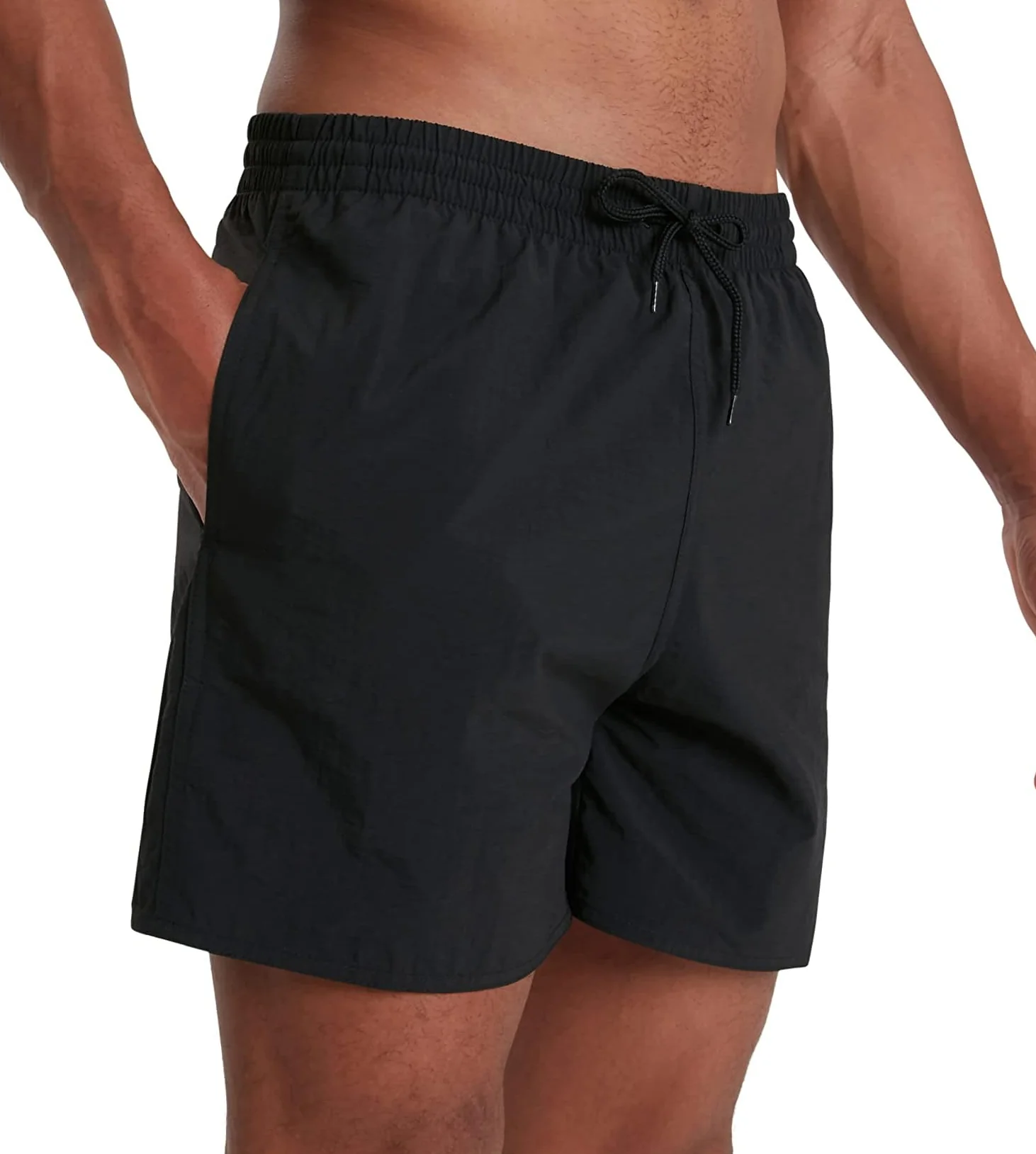 Speedo Essentials 16 Inch Mens Swim Shorts - Black - Image 2