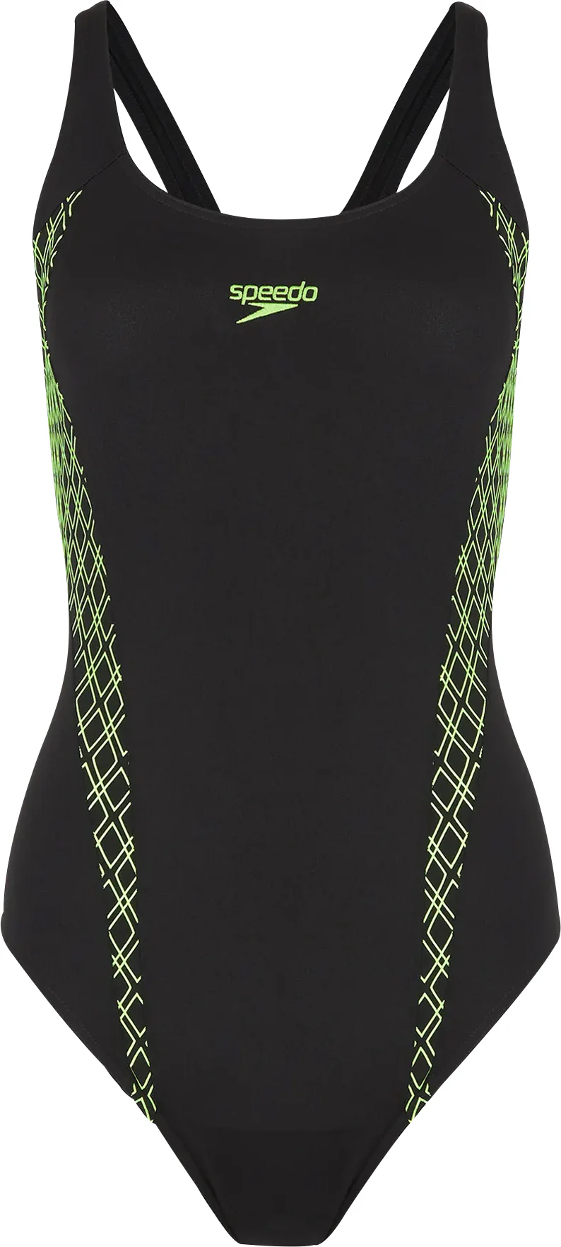 Speedo Panel Muscleback Womens Swimsuit - Black