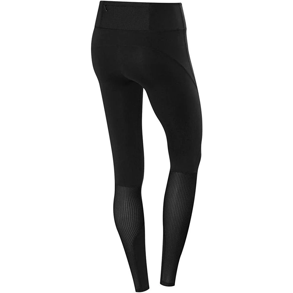 TCA Hex Mesh Womens Long Running Tights - Black - Image 2
