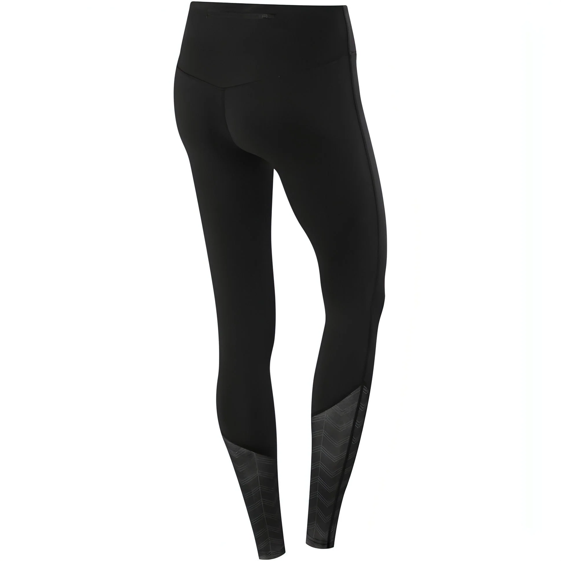 TCA Impulse Printed Womens Long Running Tights - Black - Image 2