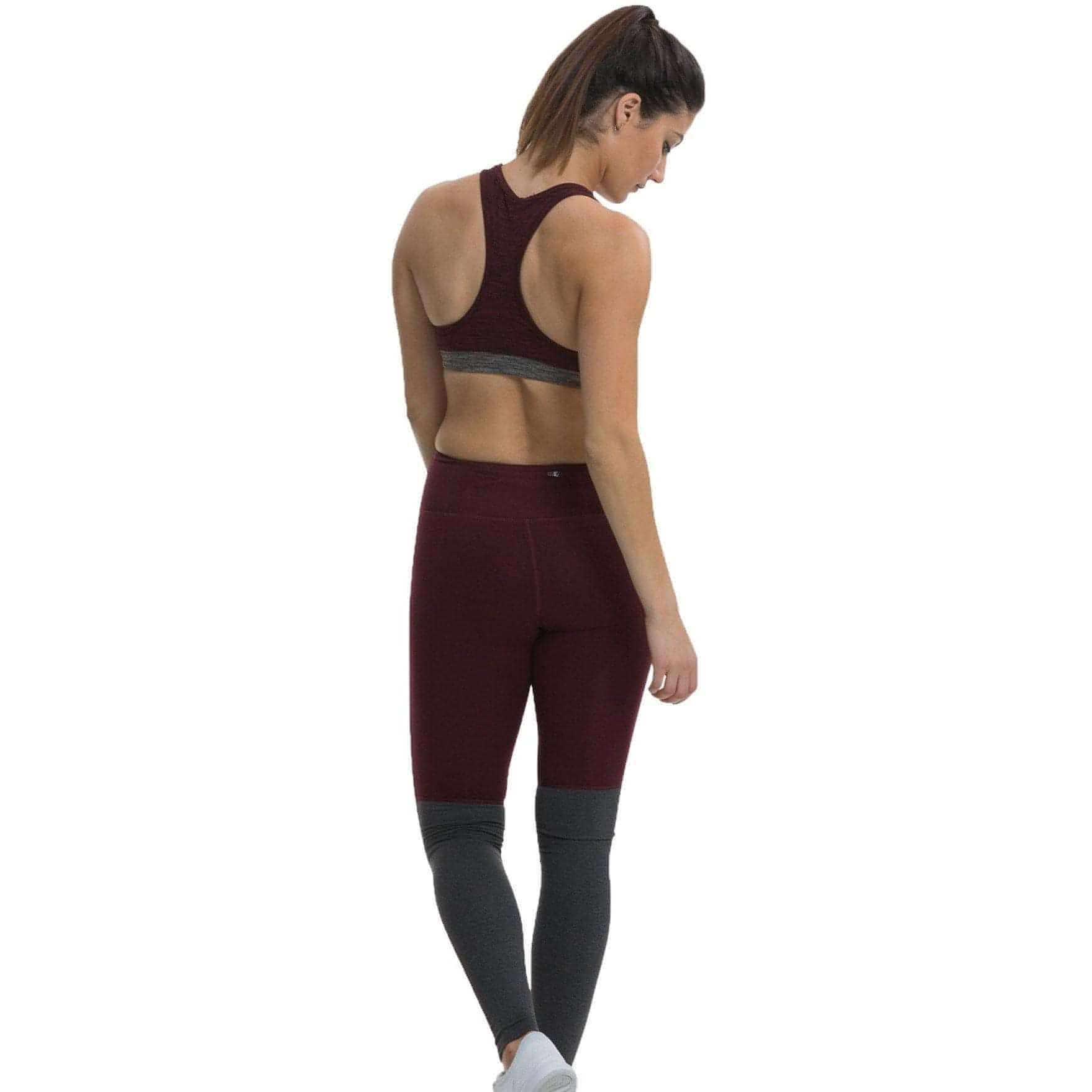 TCA Nova High Waist Womens Long Running Tights - Red - Image 3