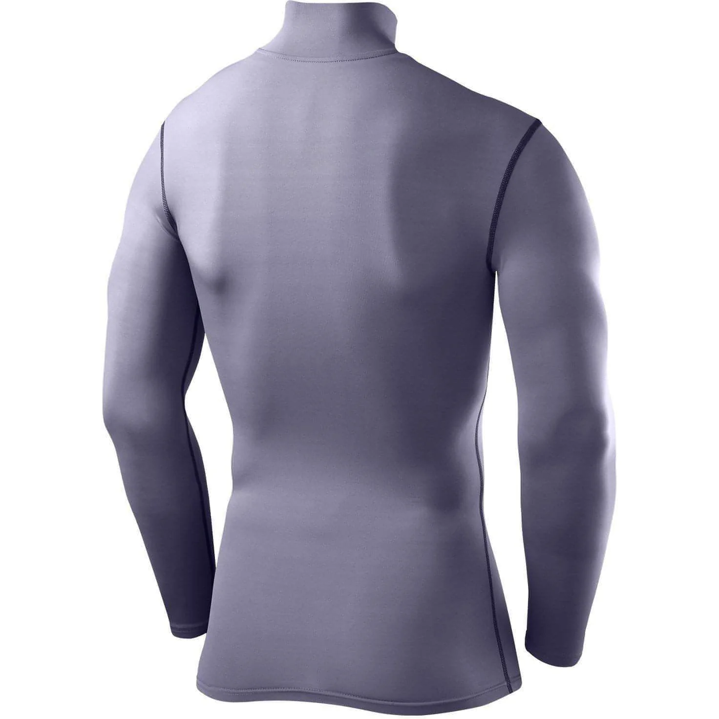 TCA PowerLayer Long Sleeve Mock Mens Compression Top - Grey - Image 2