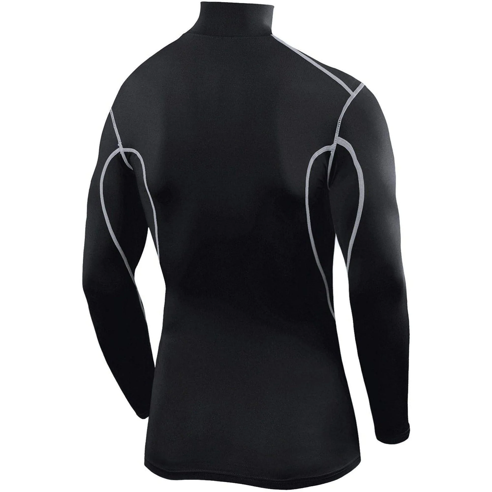 TCA Pro Performance Long Sleeve Mock Junior Compression Top - Black - Image 2