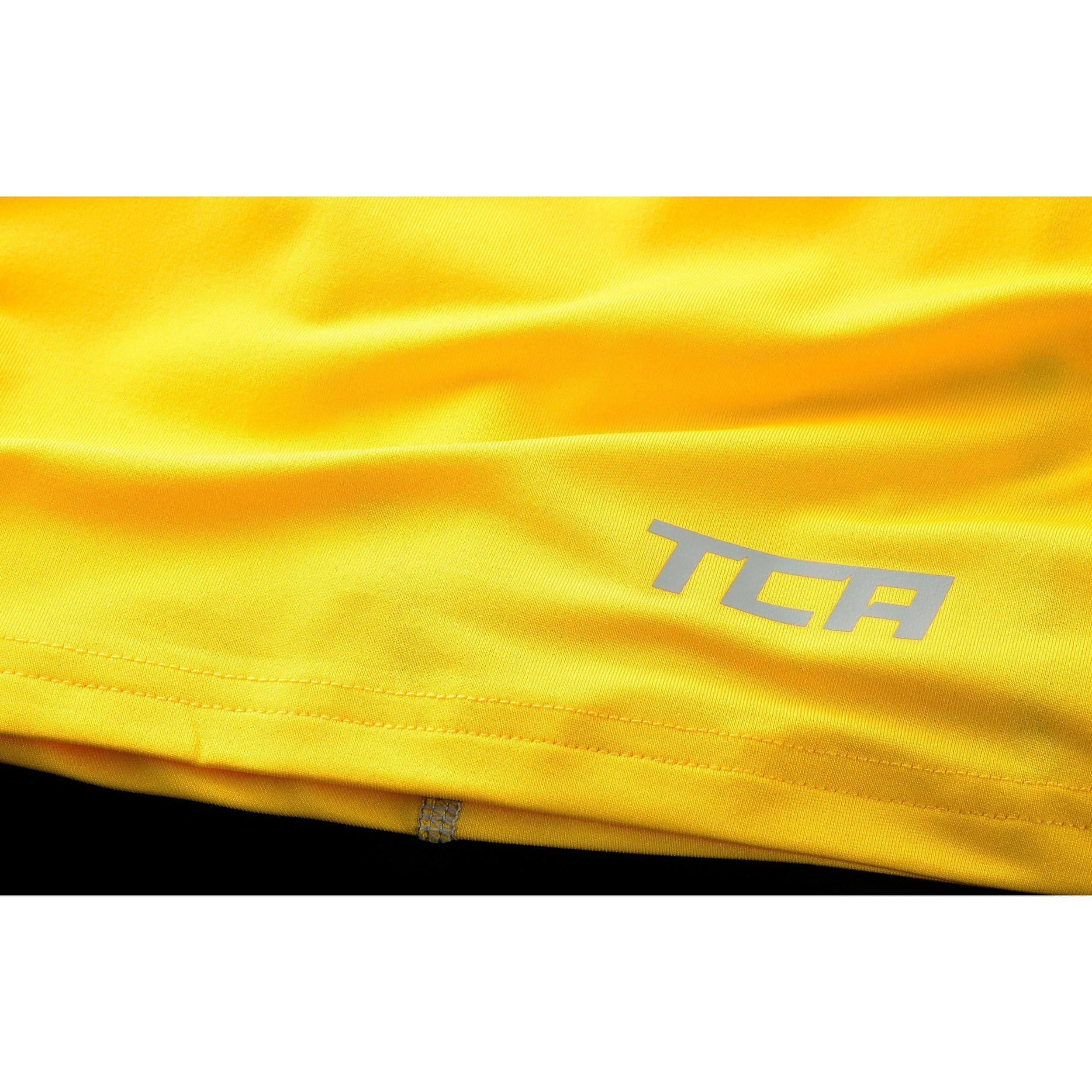 TCA Pro Performance Womens Short Sleeve Baselayer Running Top - Yellow - Image 3