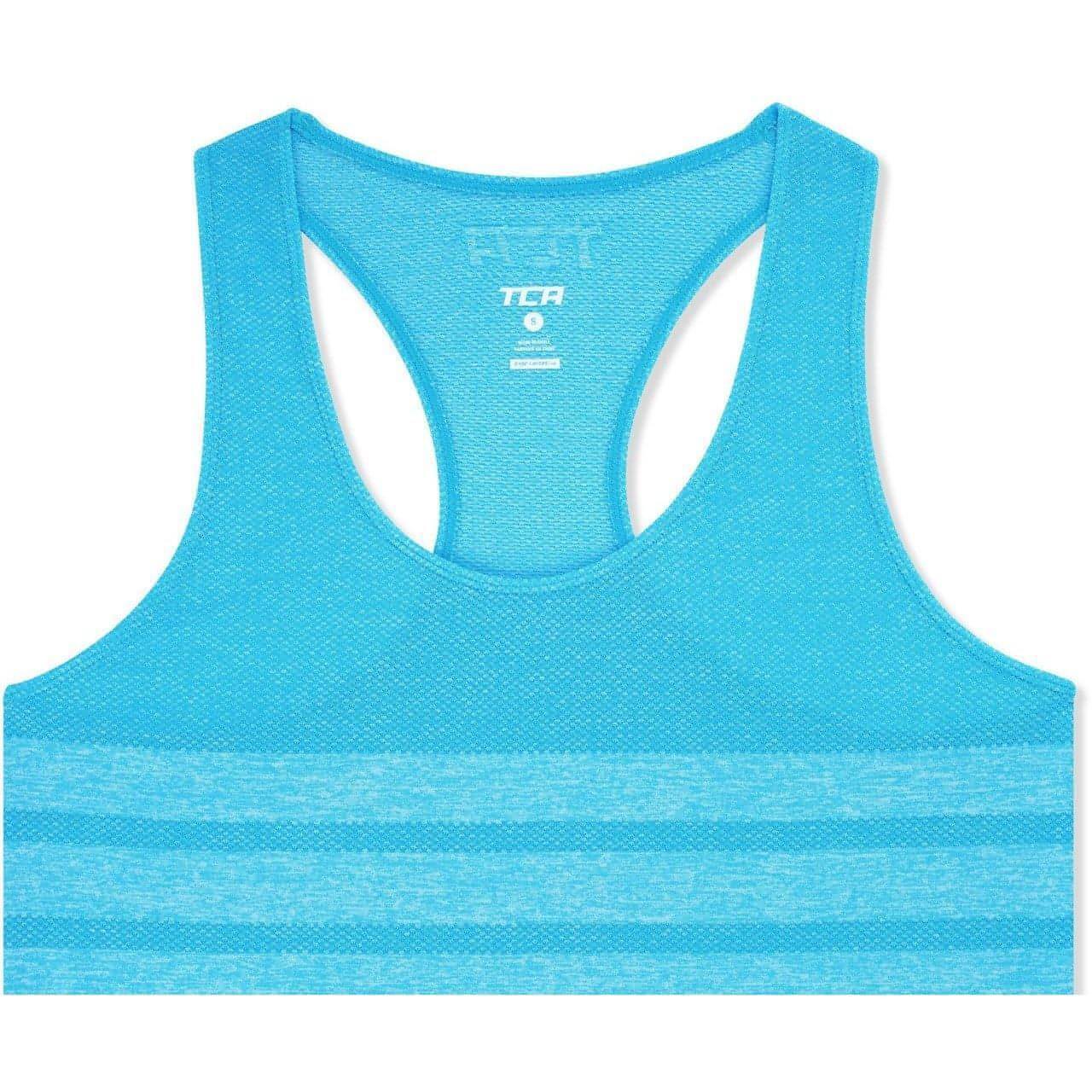 TCA QuickDry SuperKnit Womens Running Vest Tank Top - Blue - Image 2