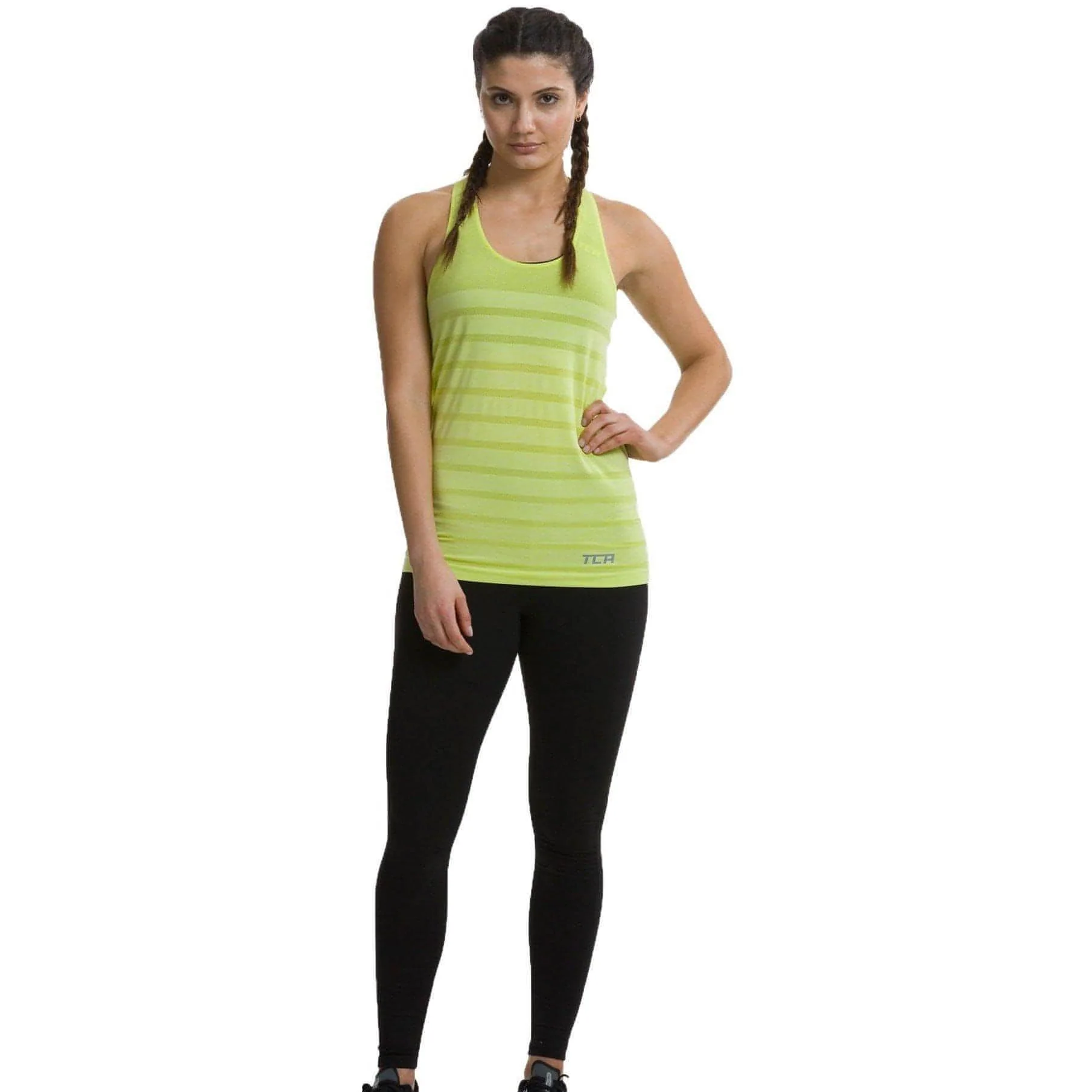 TCA QuickDry SuperKnit Womens Running Vest Tank Top - Green - Image 6