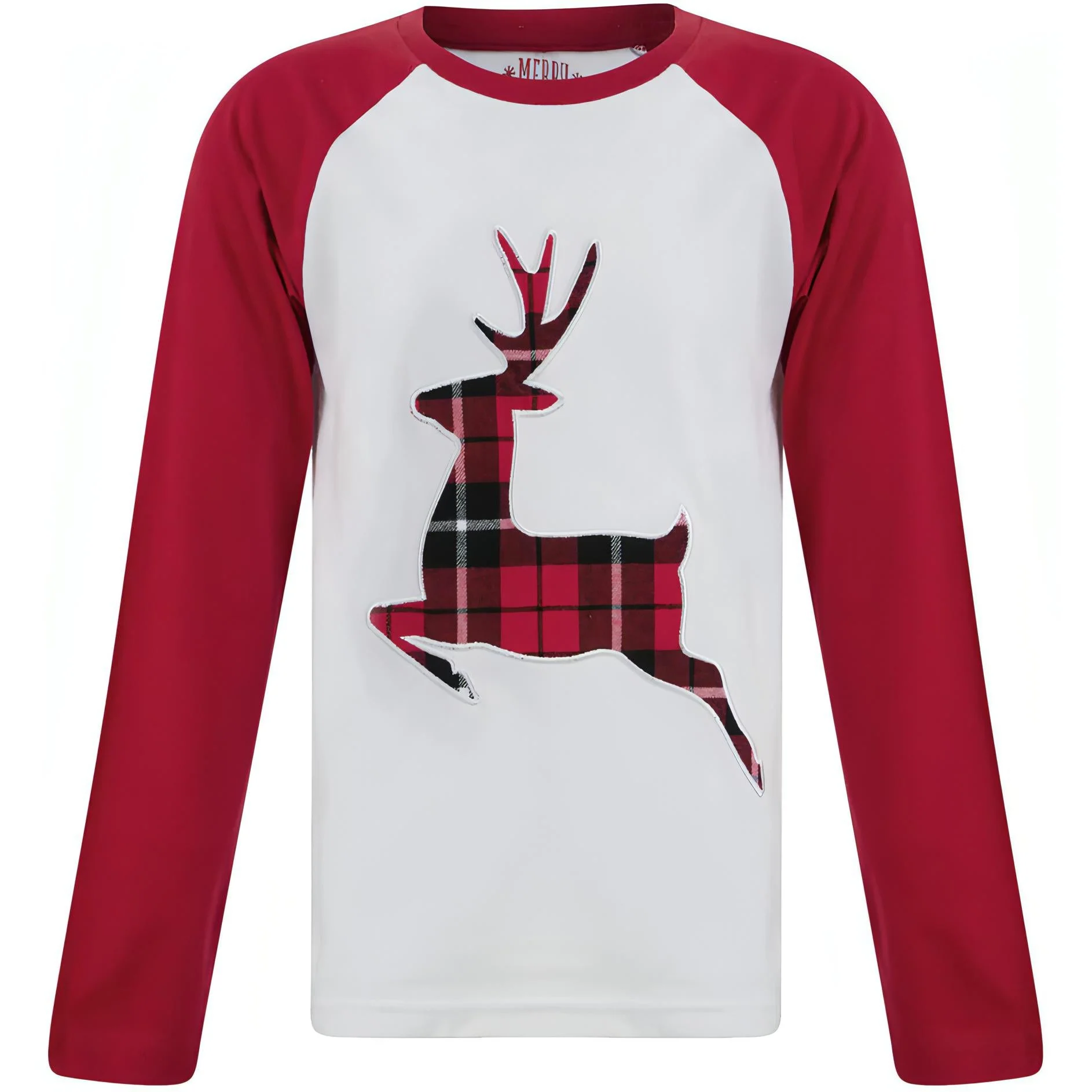 Tokyo Laundry Reindeer 2 Piece Boys Christmas Pyjama Set - Red - Image 3