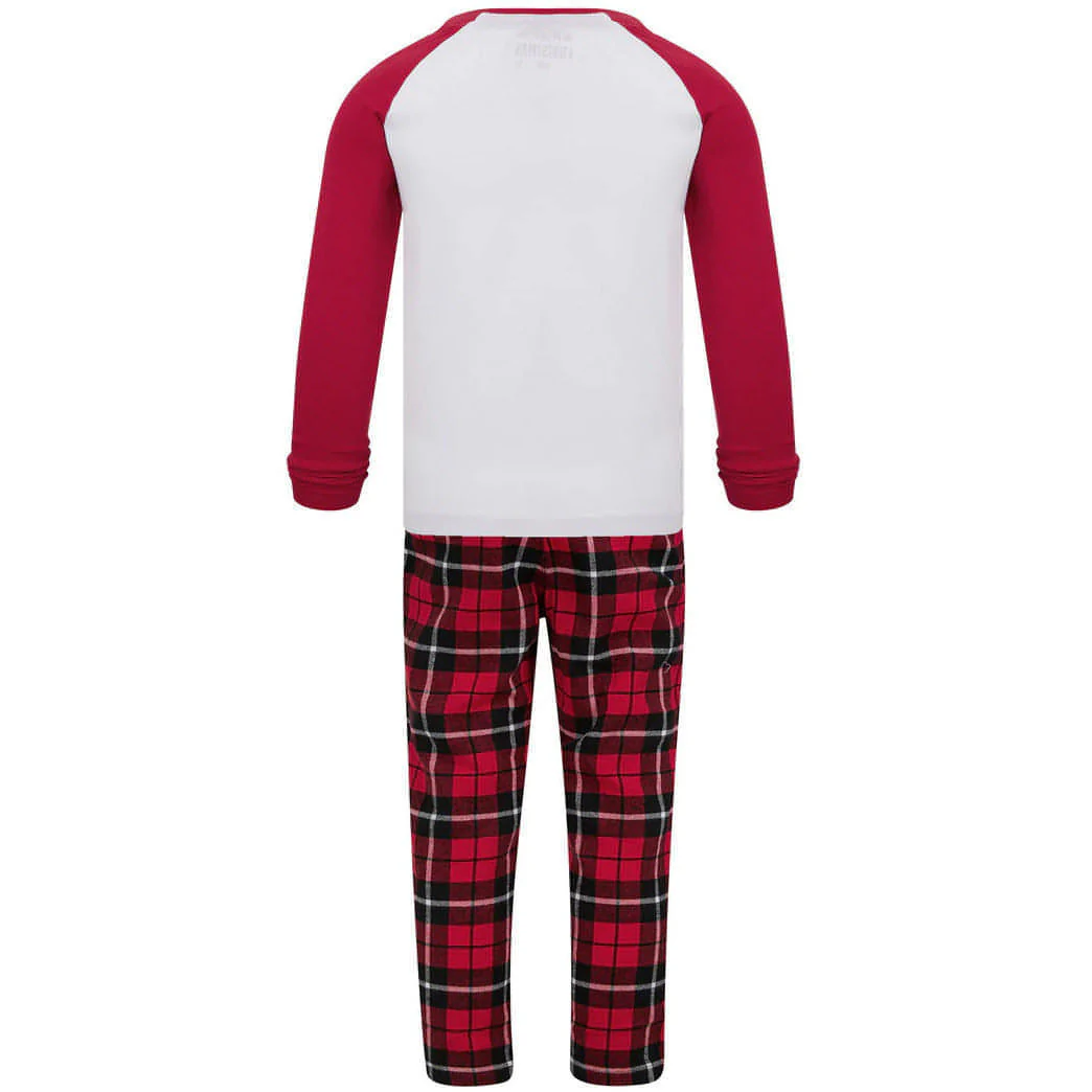 Tokyo Laundry Reindeer 2 Piece Kids Christmas Pyjama Set - Red - Image 2