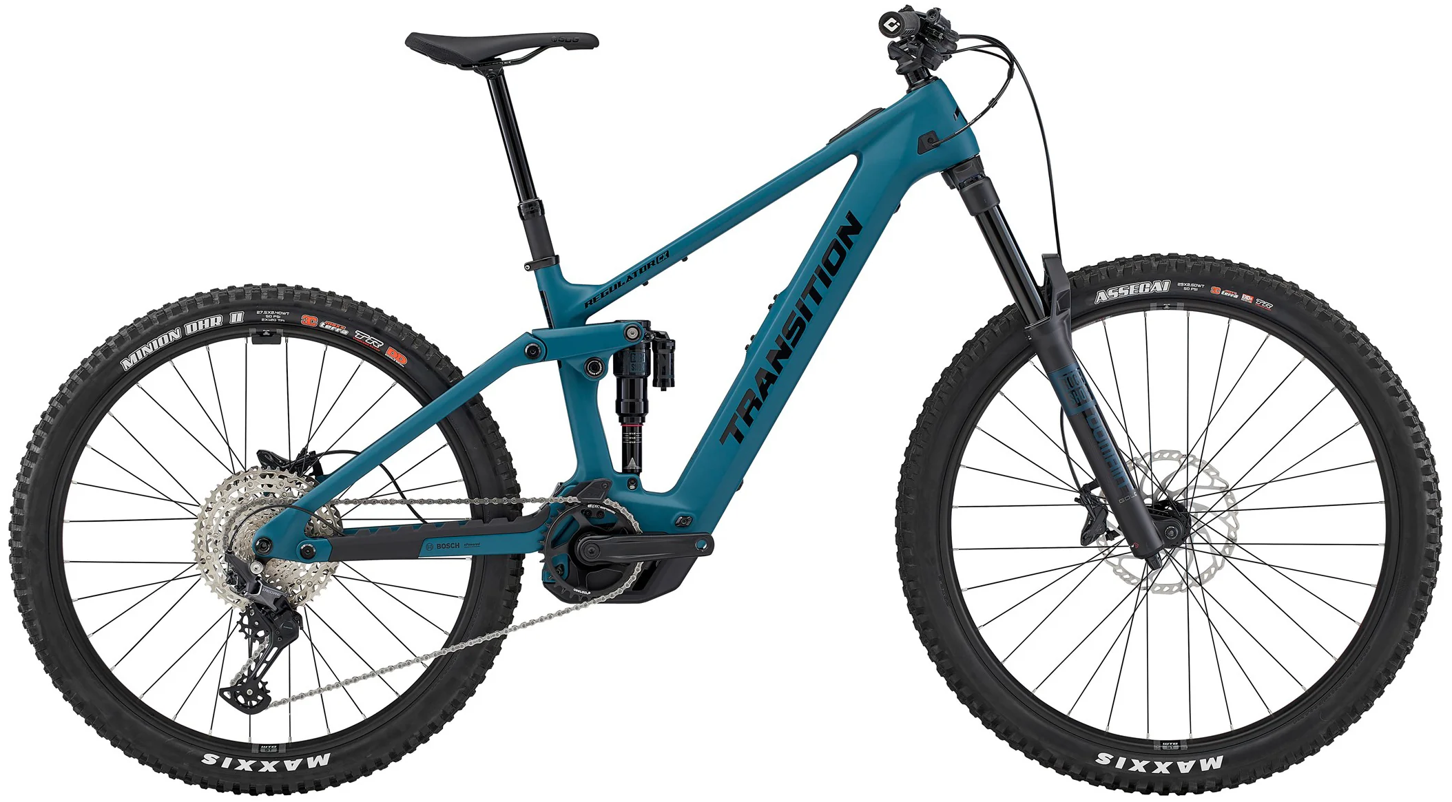 Transition Regulator CX Carbon Full Suspension Electric Mountain Bike 2026 - Salish Sea Blue