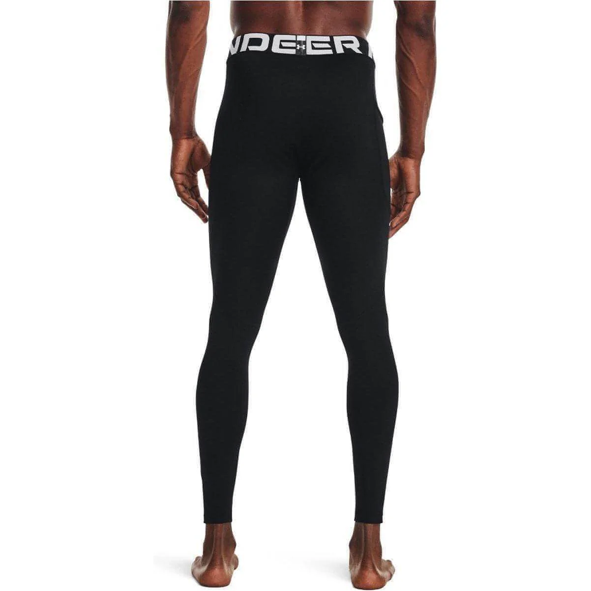 Under Armour ColdGear Compression Mens Long Running Tights - Black - Image 2