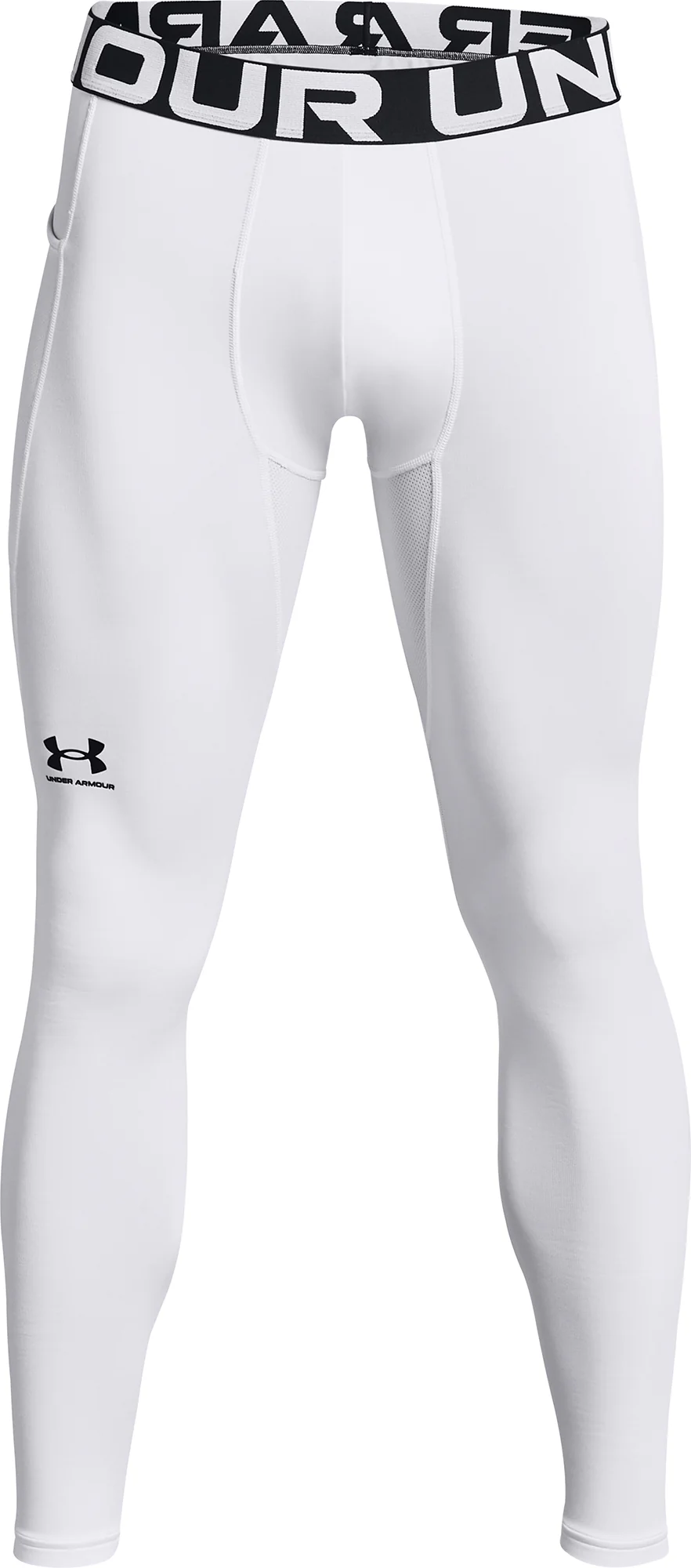 Under Armour ColdGear Compression Mens Long Running Tights - White - Image 4