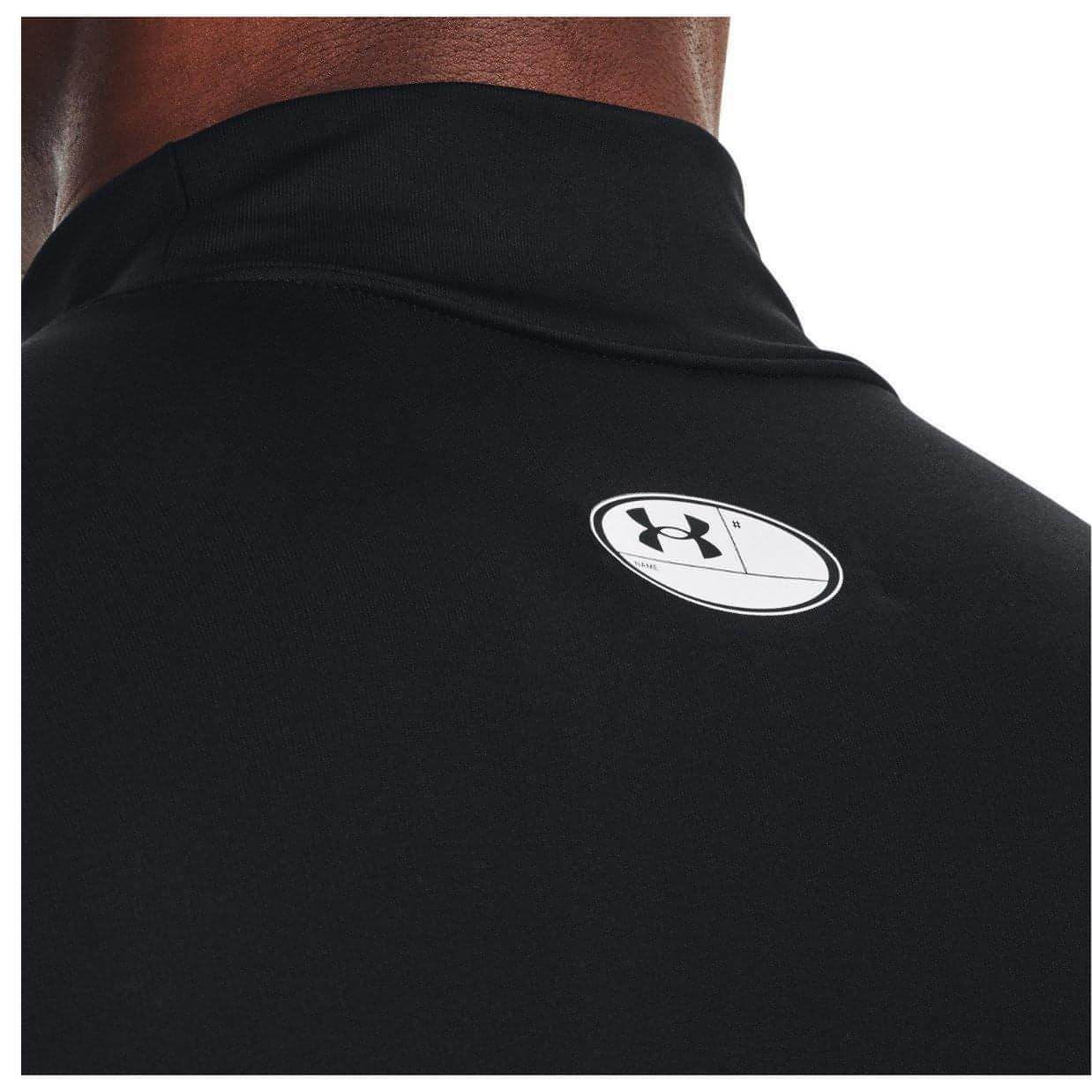 Under Armour ColdGear Compression Mock Long Sleeve Mens Running Top - Black - Image 3