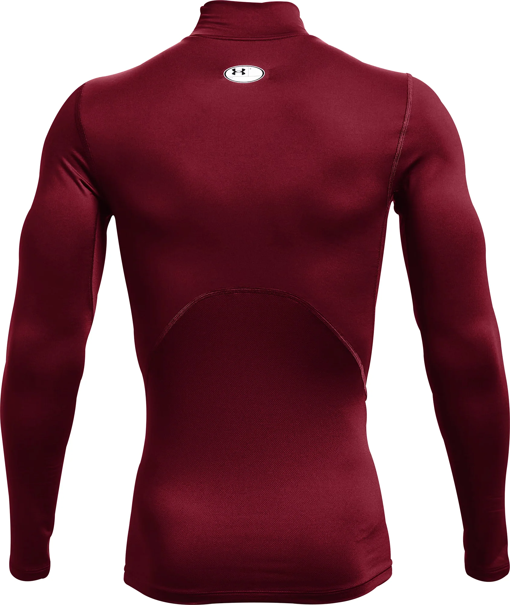 Under Armour ColdGear Compression Mock Long Sleeve Mens Running Top - Red - Image 5