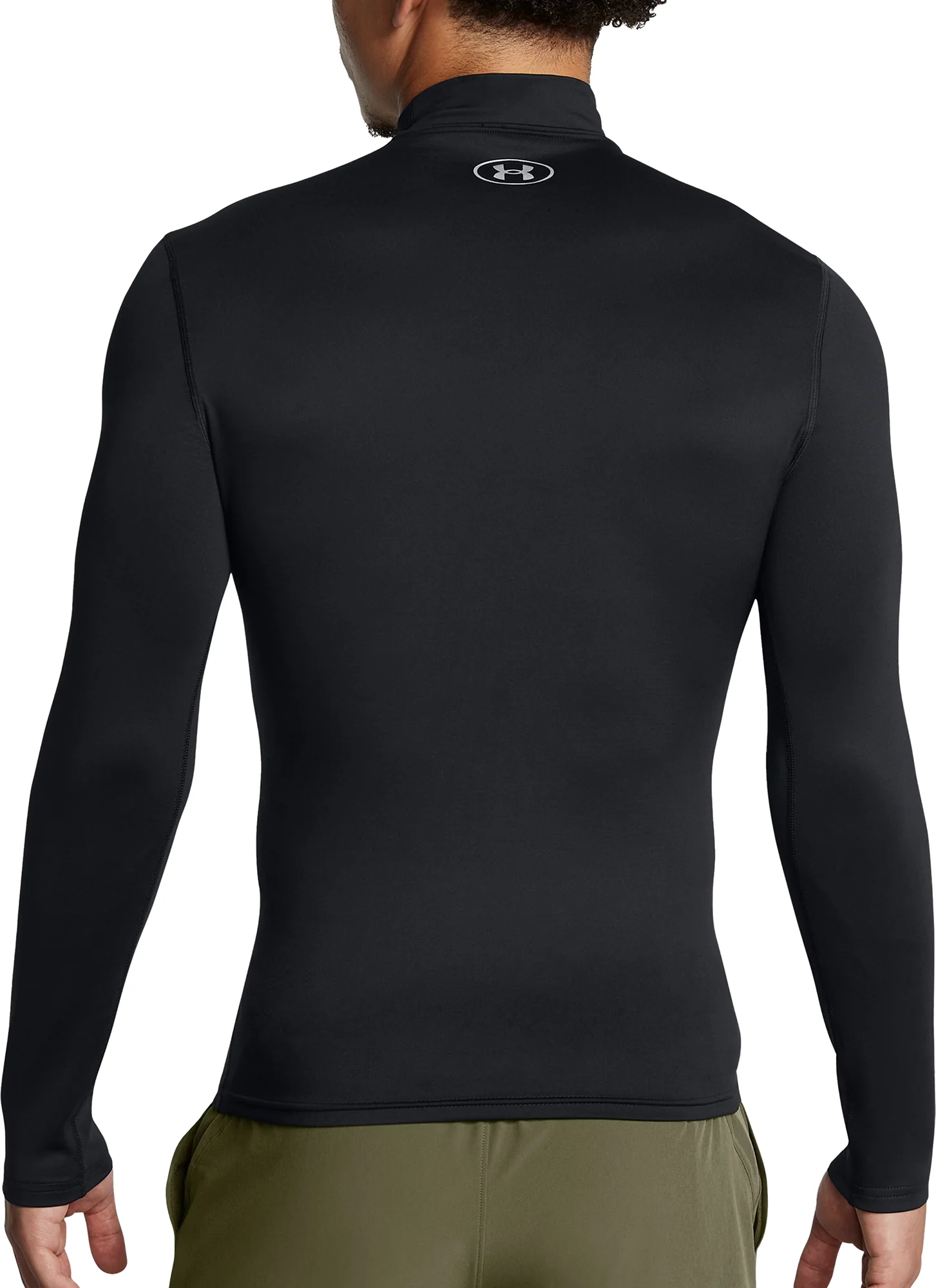 Under Armour ColdGear Elite Compression Mock Long Sleeve Mens Running Top - Black - Image 2