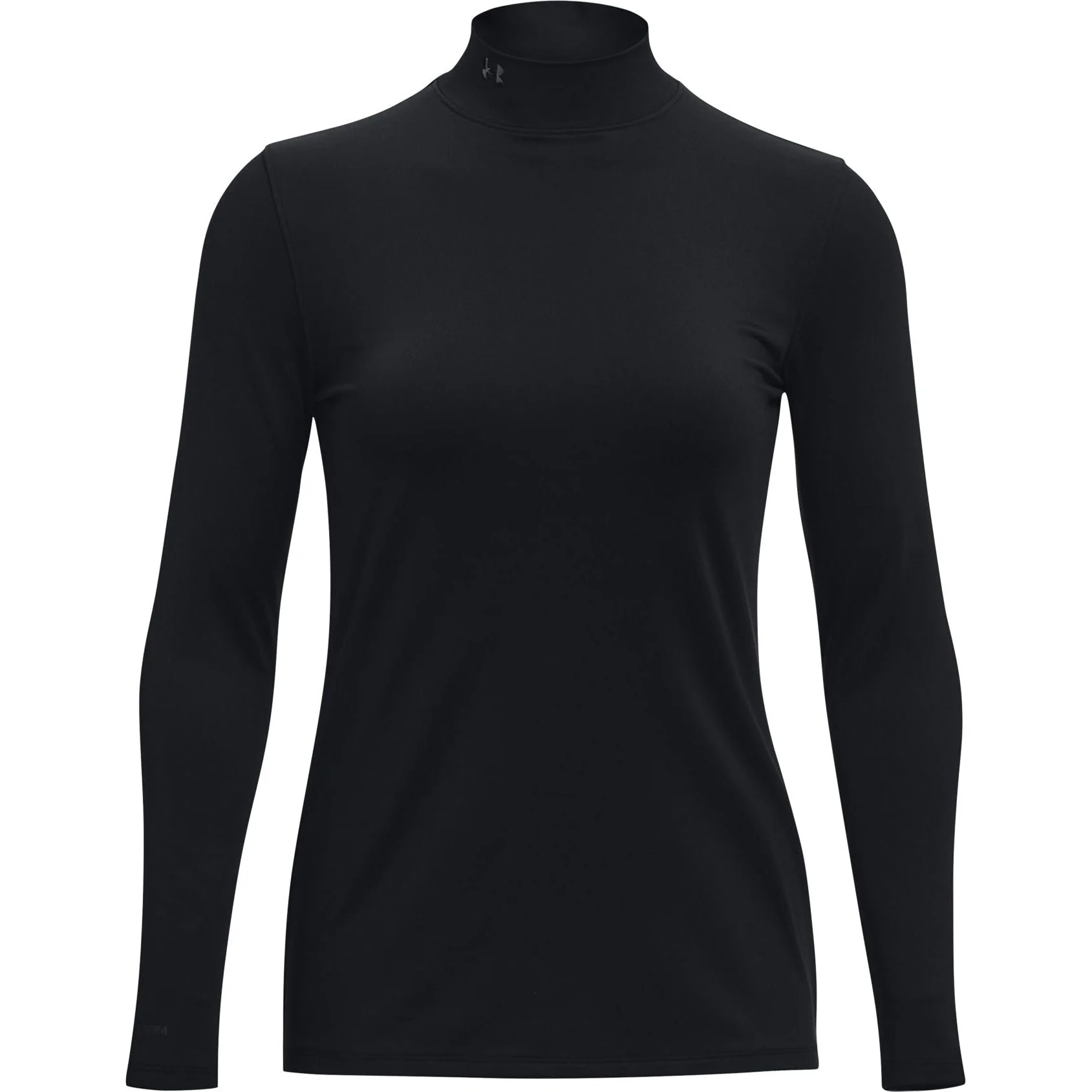 Under Armour ColdGear Infrared Storm Mock Neck Long Sleeve Women Golf Top - Black - Image 4