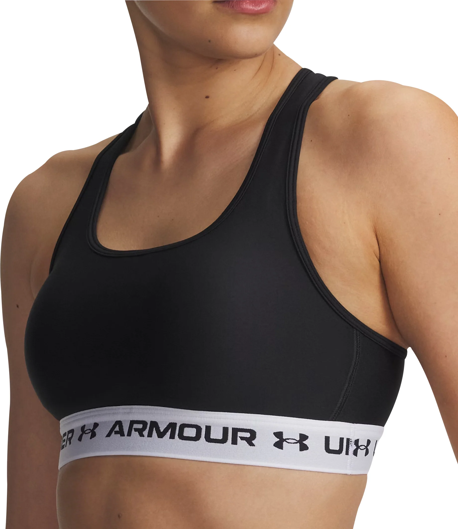 Under Armour Crossback Mid Womens Sports Bra - Black - Image 3