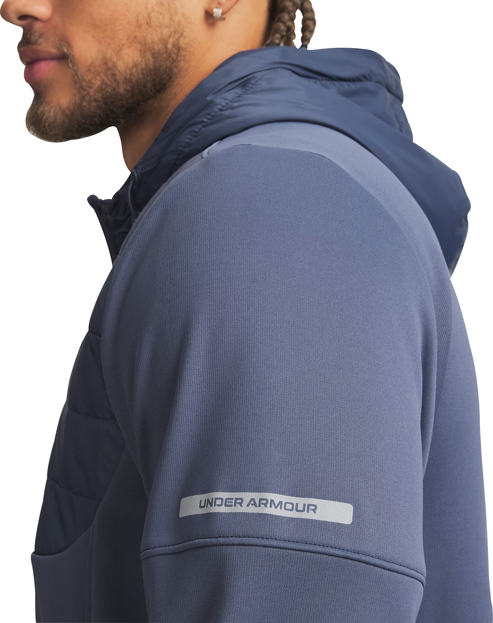 Under Armour Fleece Pro Ultilty Mens Running Jacket - Grey - Image 3