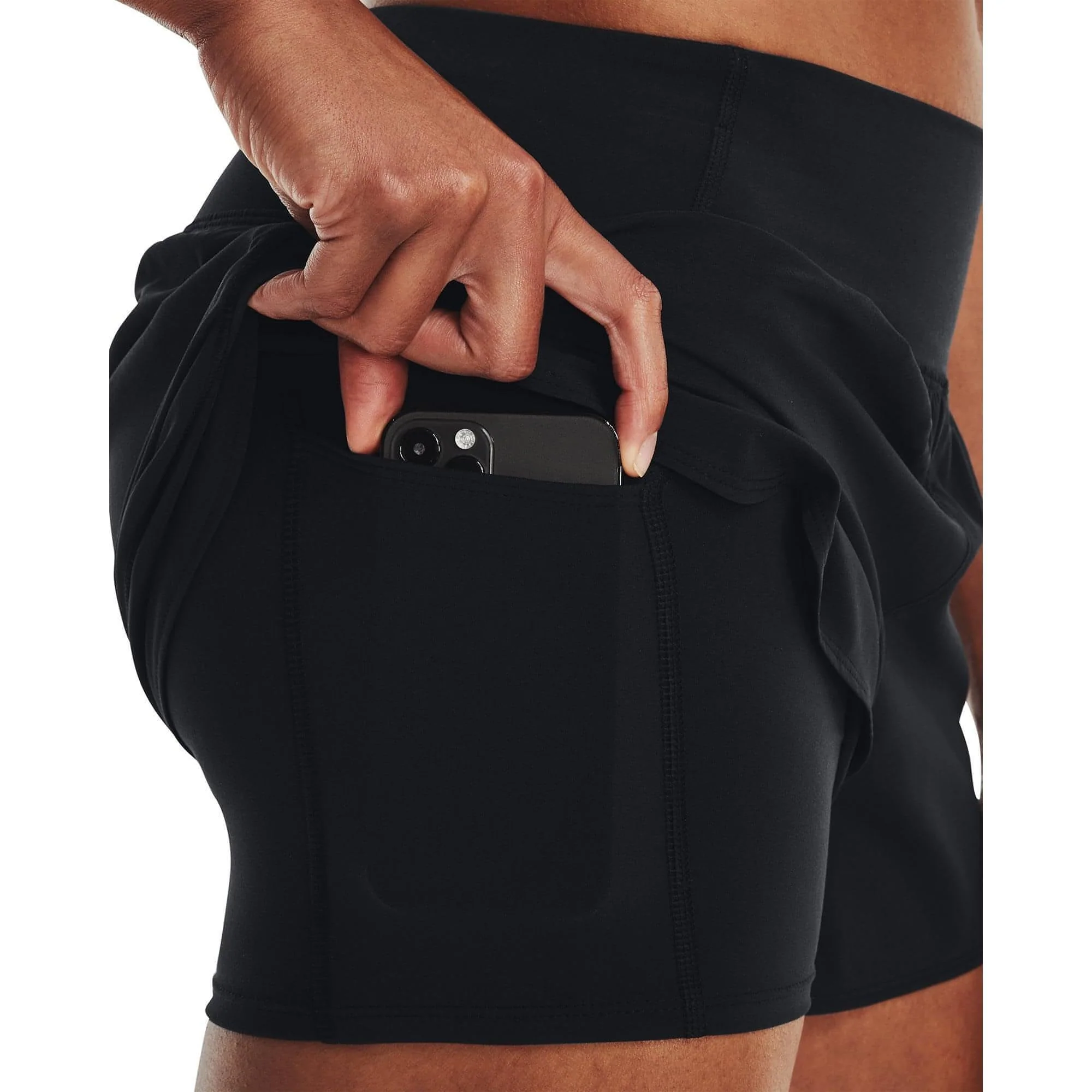 Under Armour Flex Woven 2 In 1 Womens Training Shorts - Black - Image 3