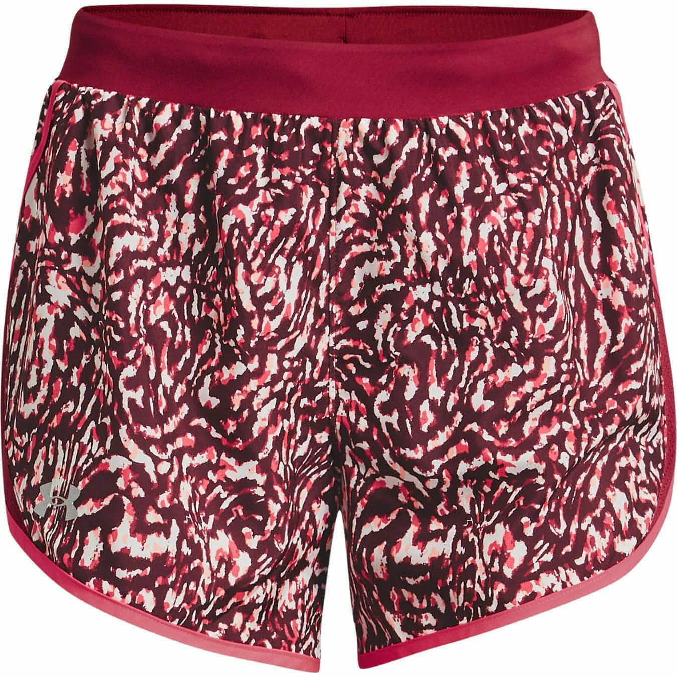 Under Armour Fly By 2.0 Printed Womens Running Shorts - Pink - Image 3