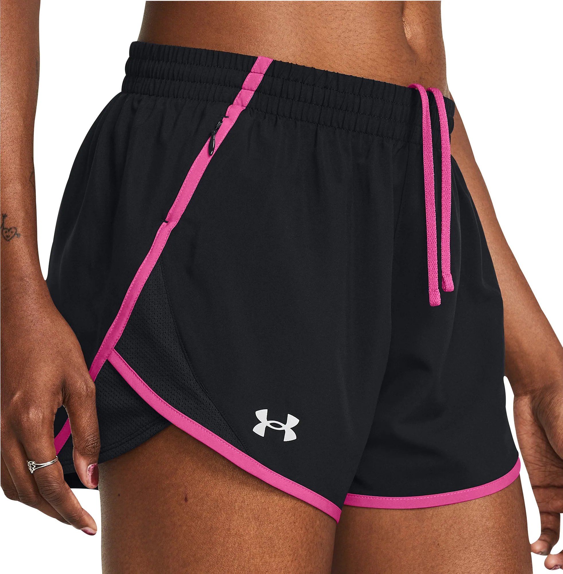 Under Armour Fly By 3 Inch Womens Running Shorts - Black - Image 3