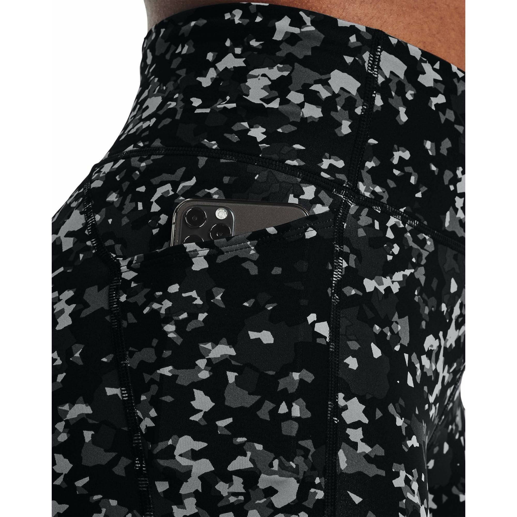 Under Armour Fly Fast 3.0 Printed Womens 7/8 Running Tights - Black - Image 5