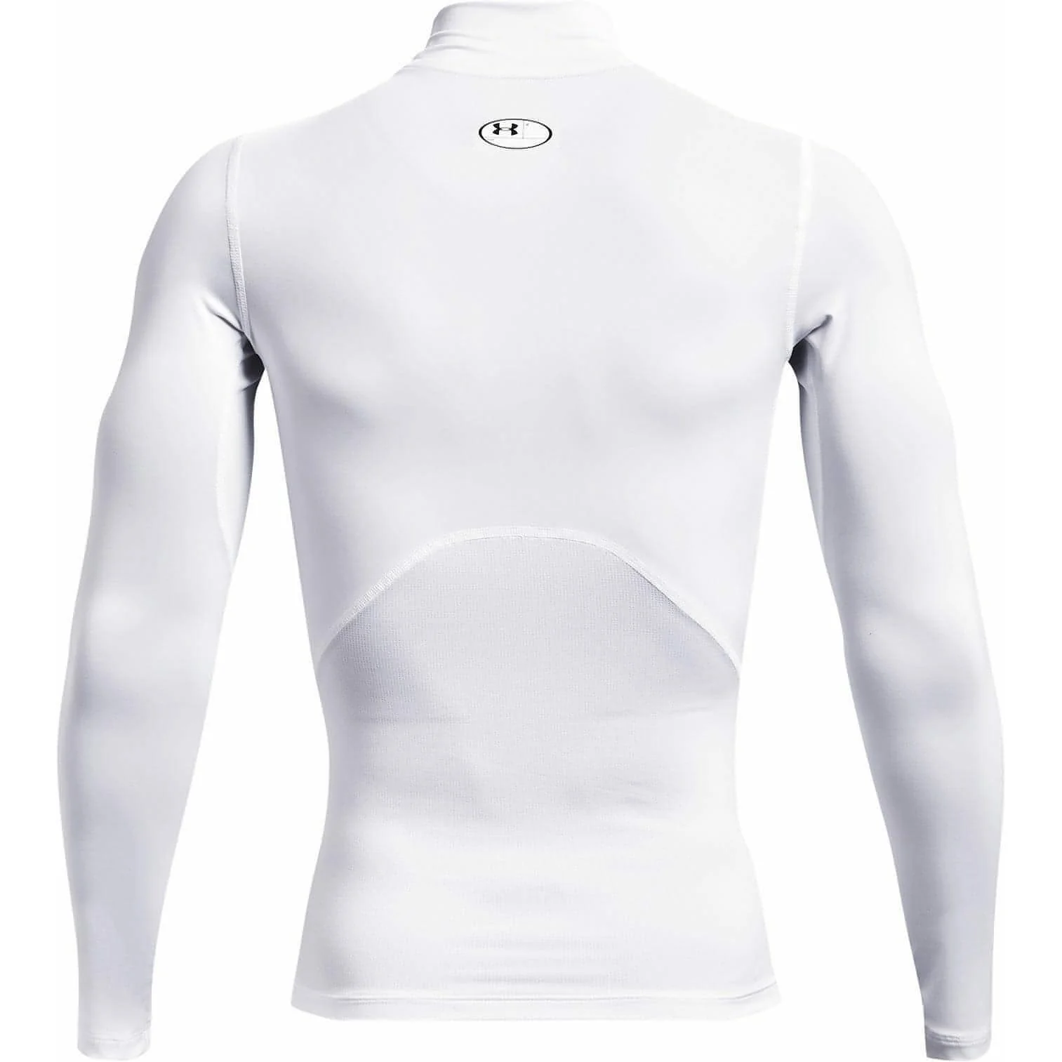 Under Armour HeatGear Mock Long Sleeve Mens Training Top - White - Image 5