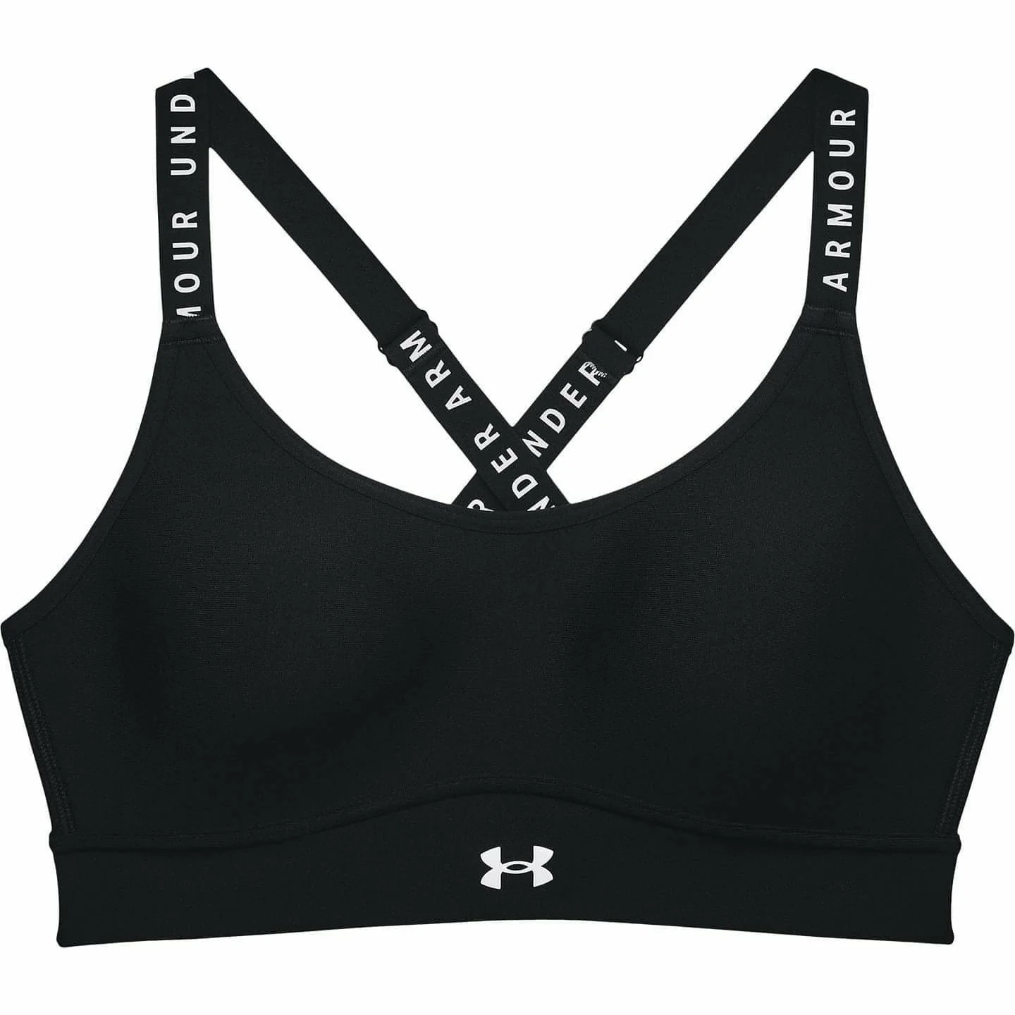 Under Armour Infinity Mid Covered Womens Sports Bra - Black - Image 3