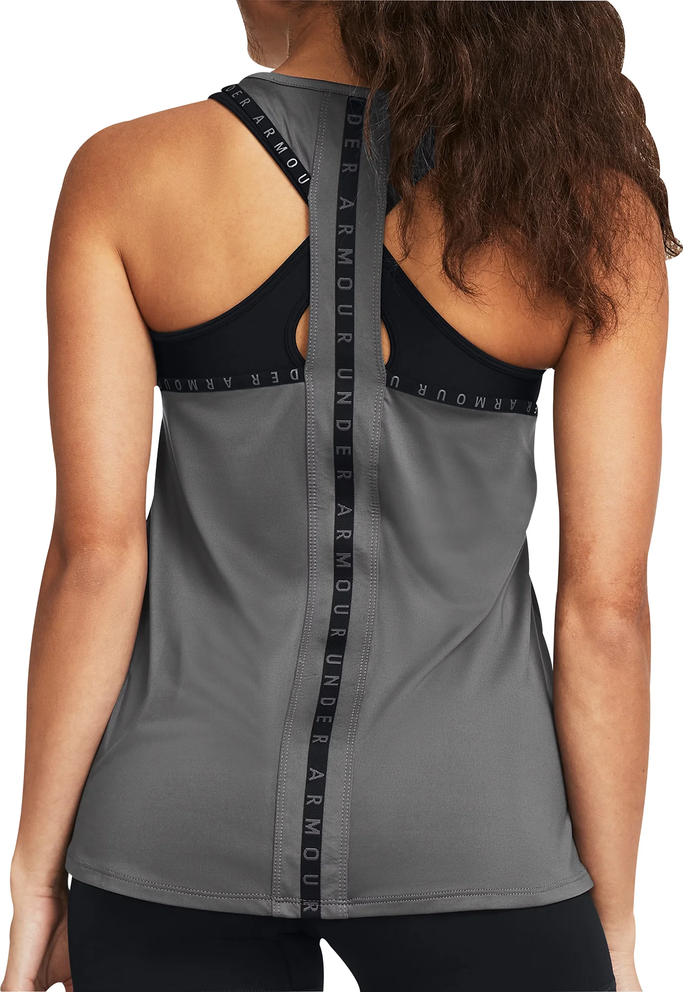 Under Armour Knockout Womens Running Vest Tank Top - Grey - Image 2