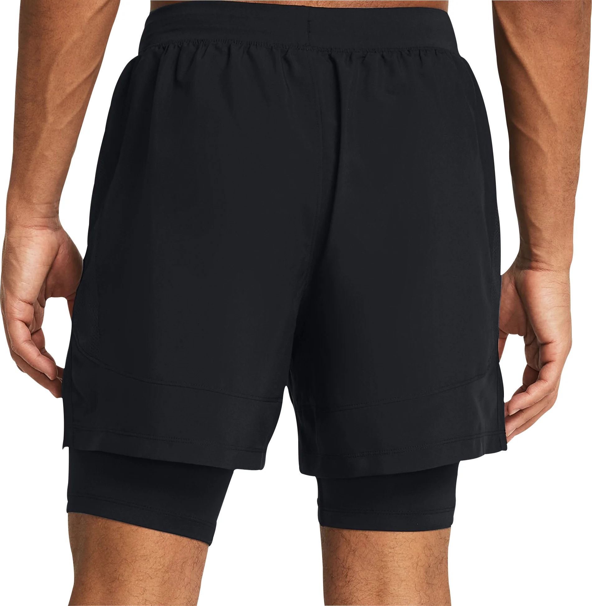 Under Armour Launch 2 In 1 Mens Running Shorts - Black - Image 2