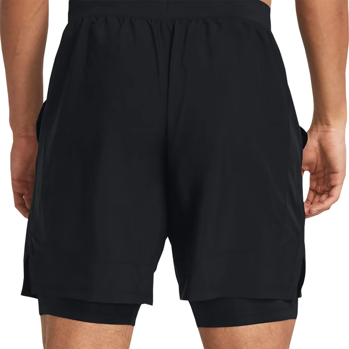 Under Armour Launch 2 In 1 Mens Running Shorts - Black - Image 2