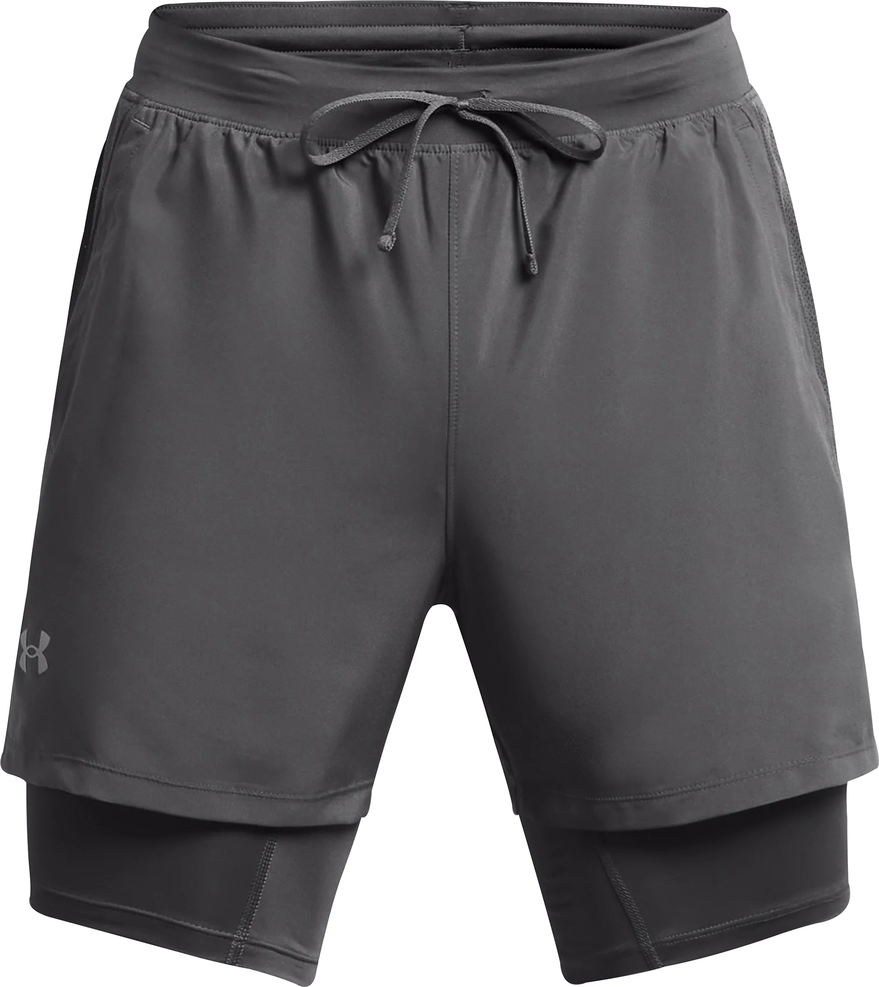 Under Armour Launch 2 In 1 Mens Training Shorts - Grey - Image 4