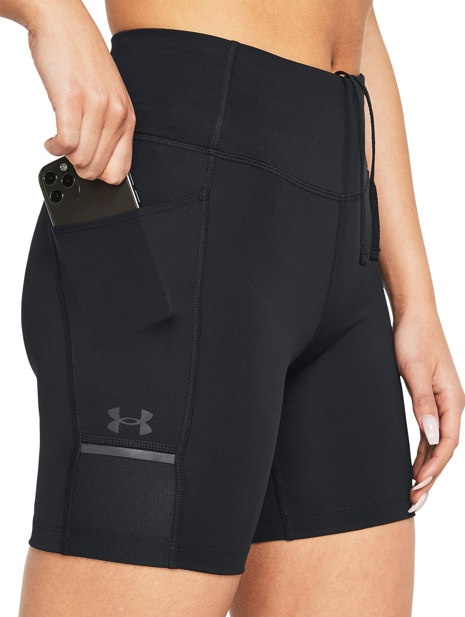Under Armour Launch 6 Inch Womens Short Running Tights - Black - Image 3