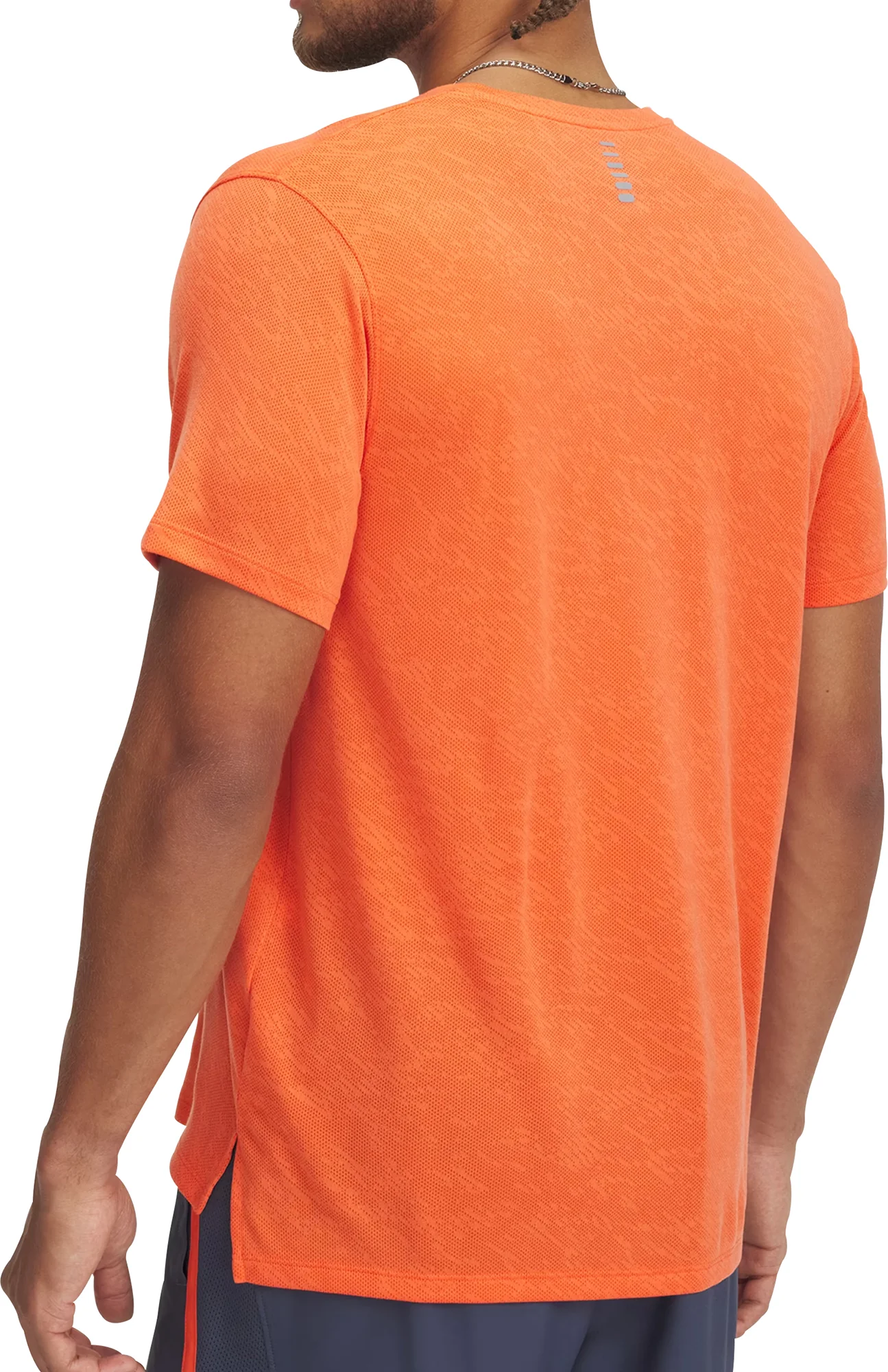 Under Armour Launch Camo Short Sleeve Mens Running Top - Orange - Image 2