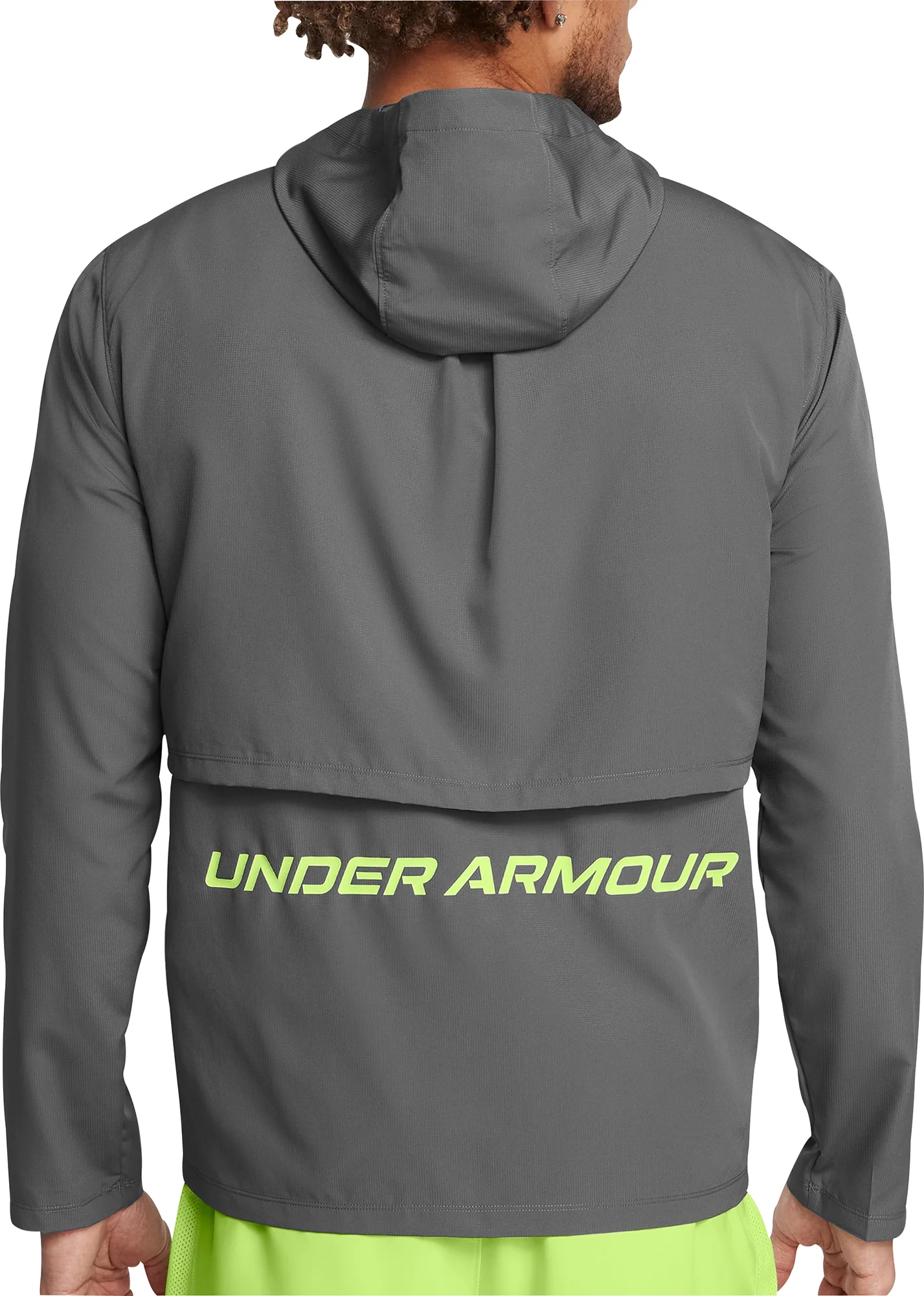 Under Armour Launch Hooded Mens Running Jacket - Grey - Image 2