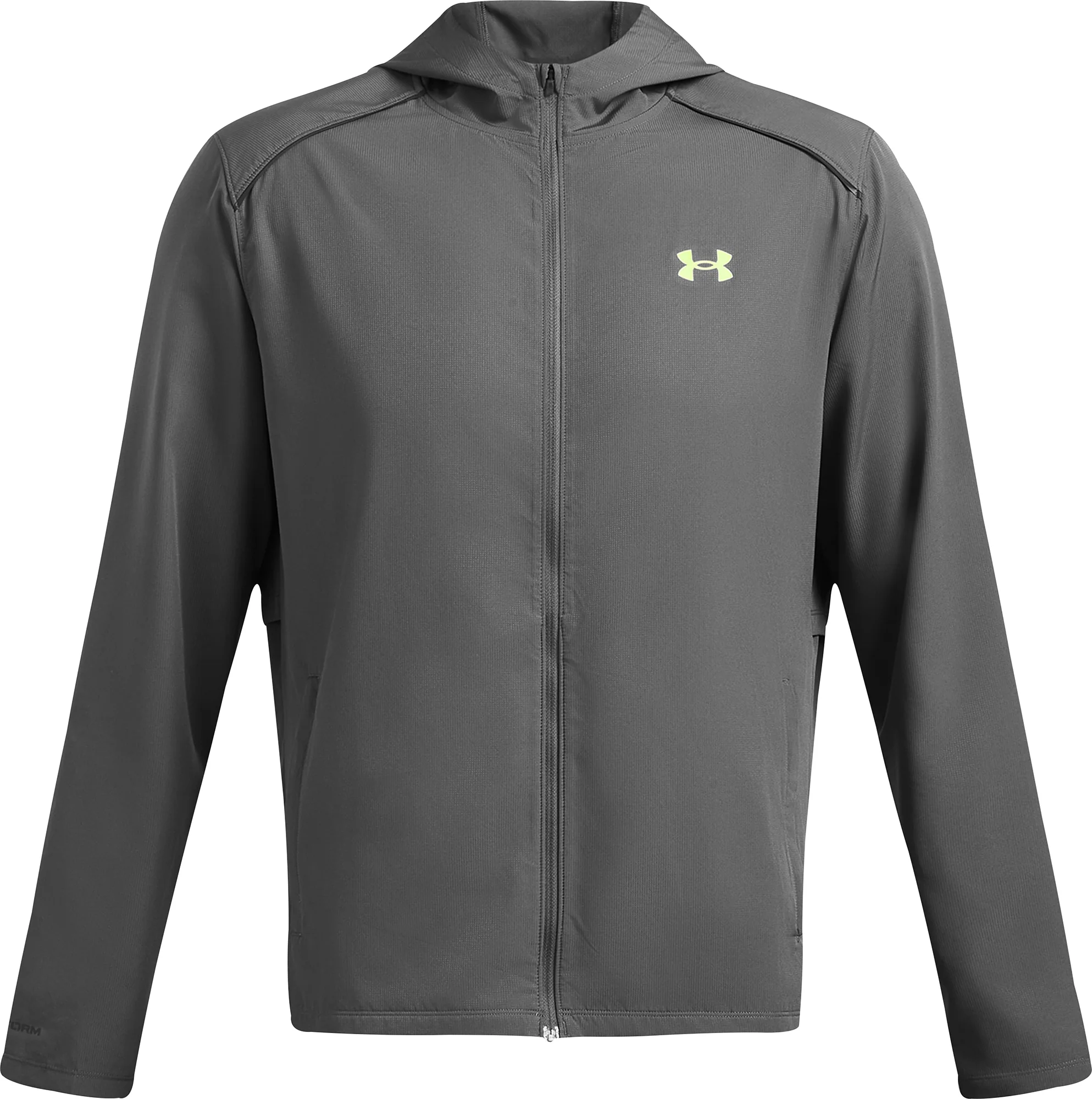 Under Armour Launch Hooded Mens Running Jacket - Grey - Image 4