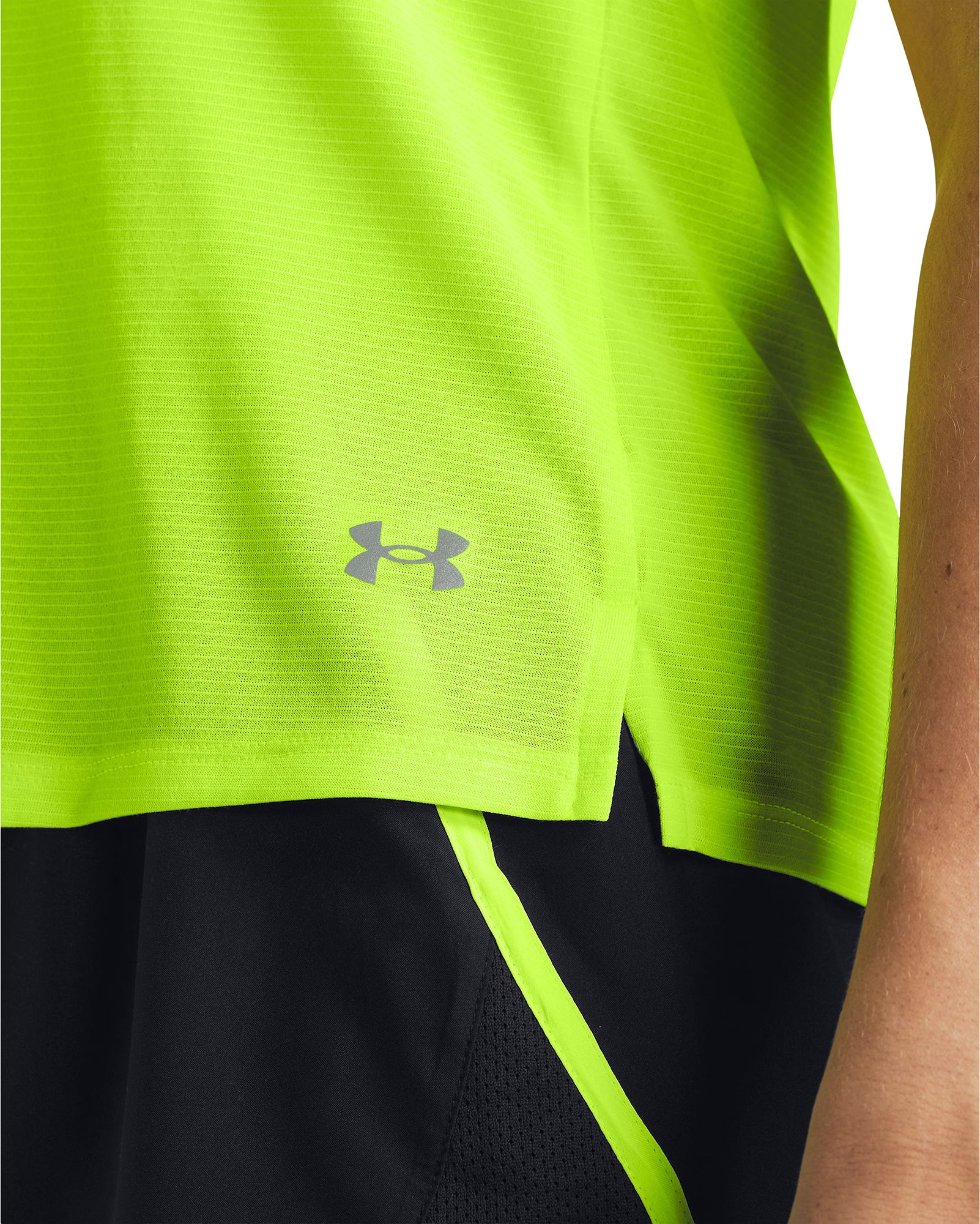 Under Armour Launch Short Sleeve Womens Running Top - Yellow - Image 3