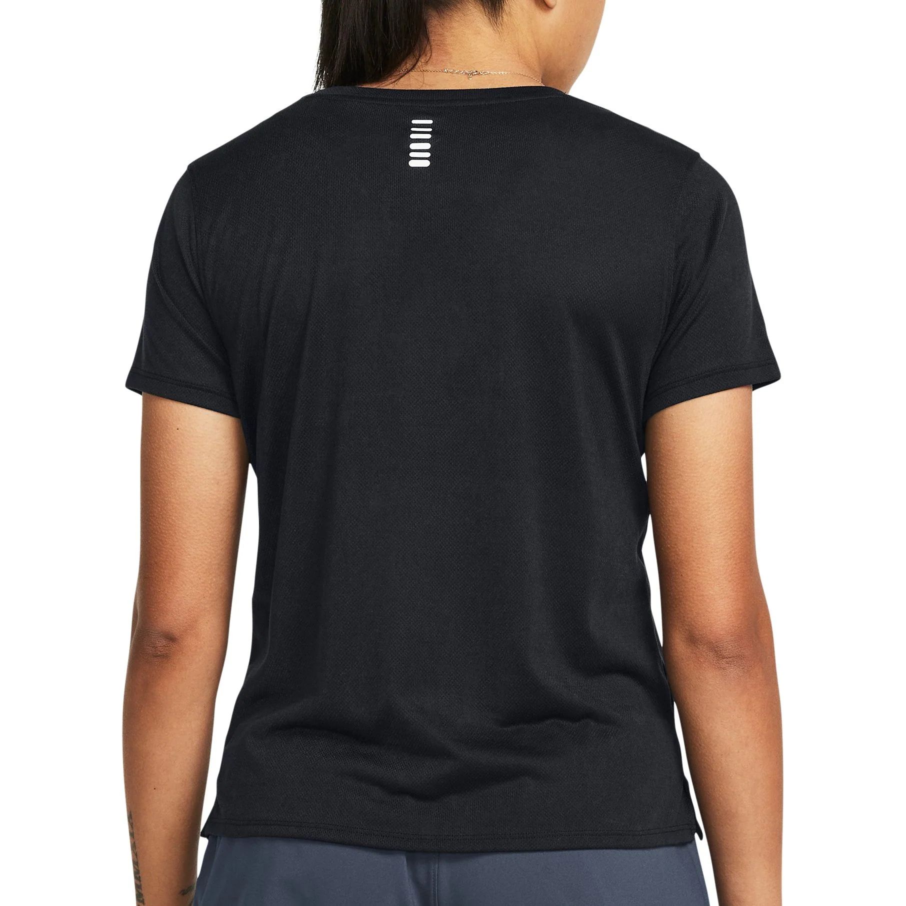 Under Armour Launch Splatter Short Sleeve Womens Running Top - Black - Image 2