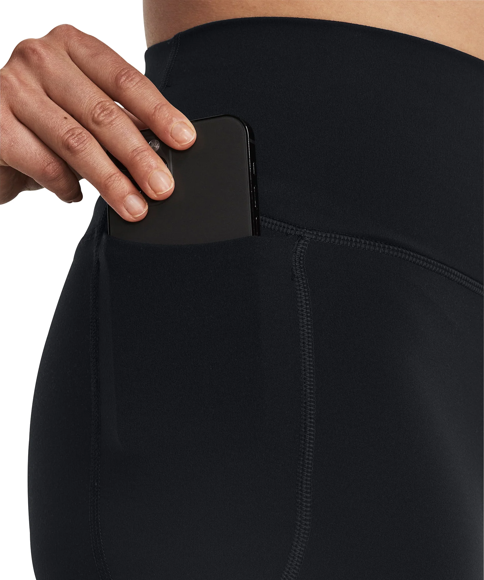 Under Armour Meridian 7 Inch Womens Short Running Tights - Black - Image 3