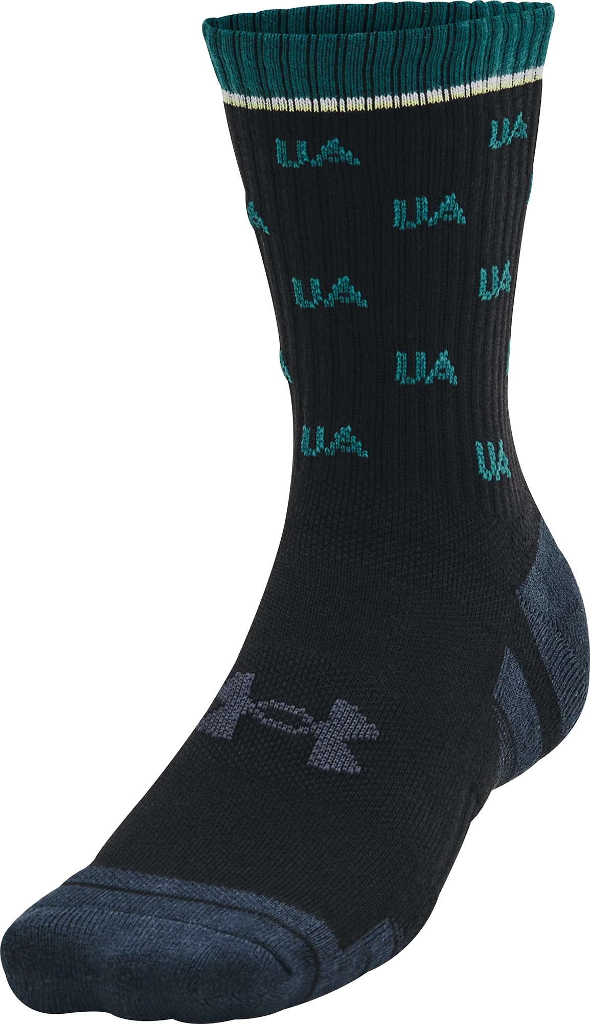 Under Armour Performance (2 Pack) Mid Crew Socks - Black - Image 2