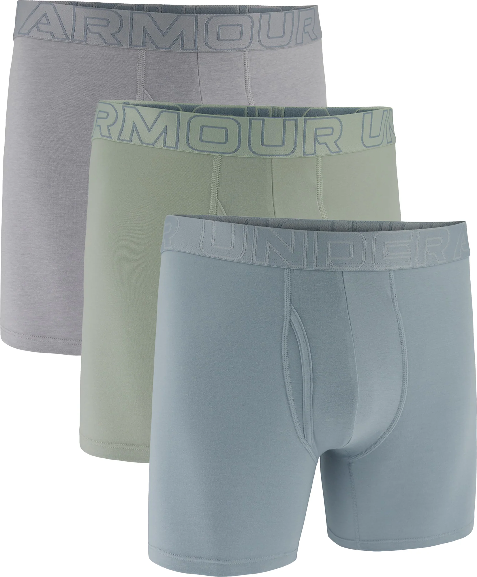 Under Armour Performance 6 Inch (3 Pack) Mens Boxer Jock - Blue - Image 3
