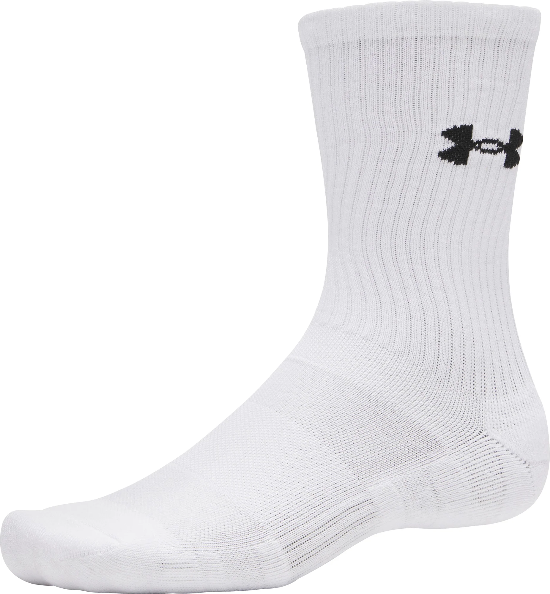 Under Armour Performance Cotton (3 Pack) Crew Socks - White - Image 2