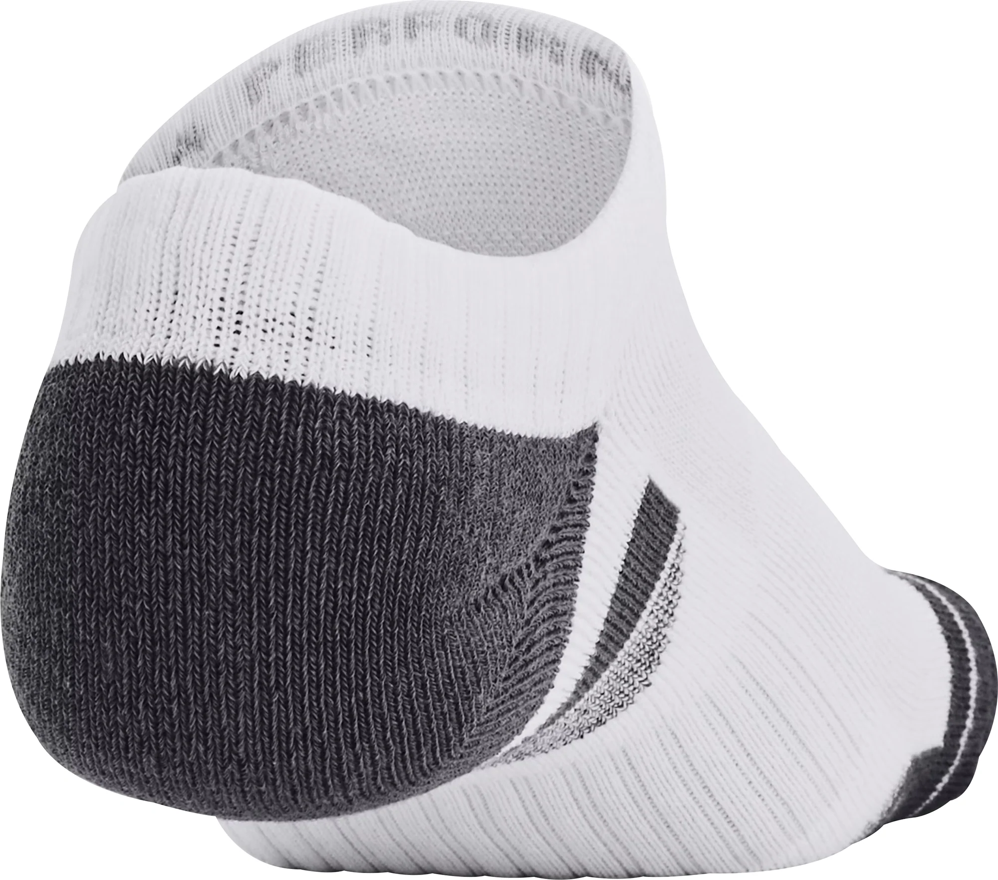 Under Armour Performance Cotton (3 Pack) No Show Socks - White - Image 3