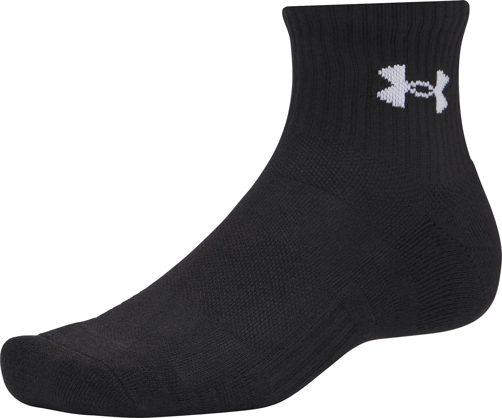 Under Armour Performance Cotton (3 Pack) Quarter Socks - Black - Image 2