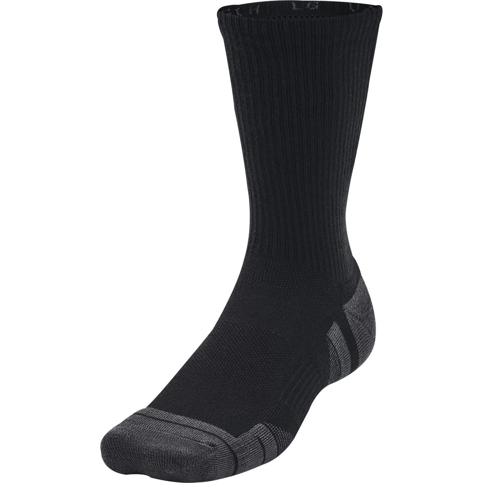 Under Armour Performance Tech (3 Pack) Crew Socks - Black - Image 2