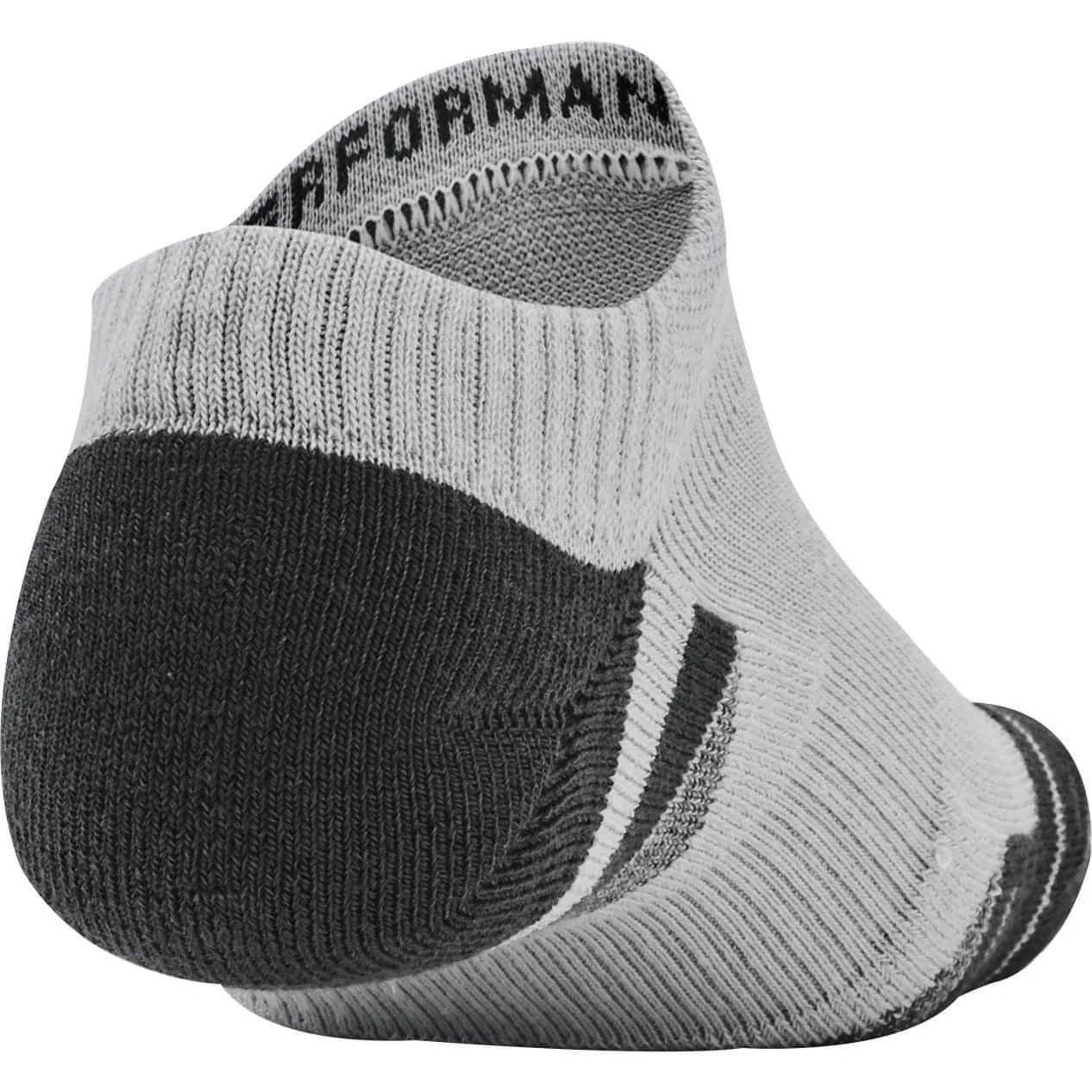 Under Armour Performance Tech (3 Pack) No Show Socks - Grey - Image 3