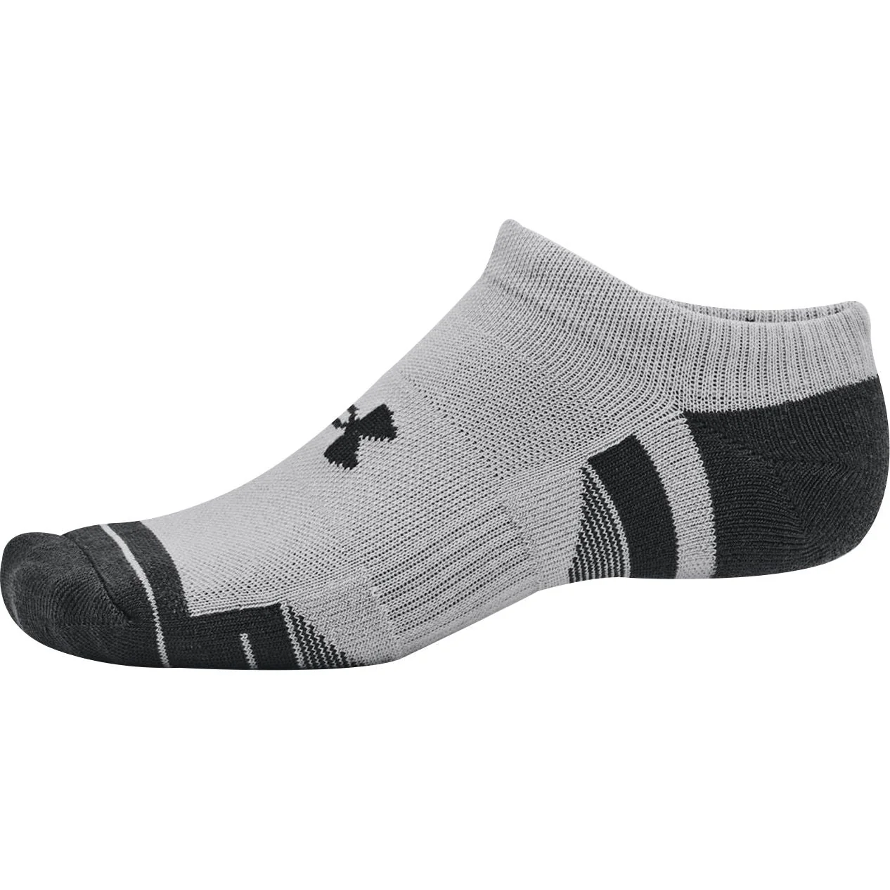 Under Armour Performance Tech (3 Pack) No Show Socks - Grey - Image 4
